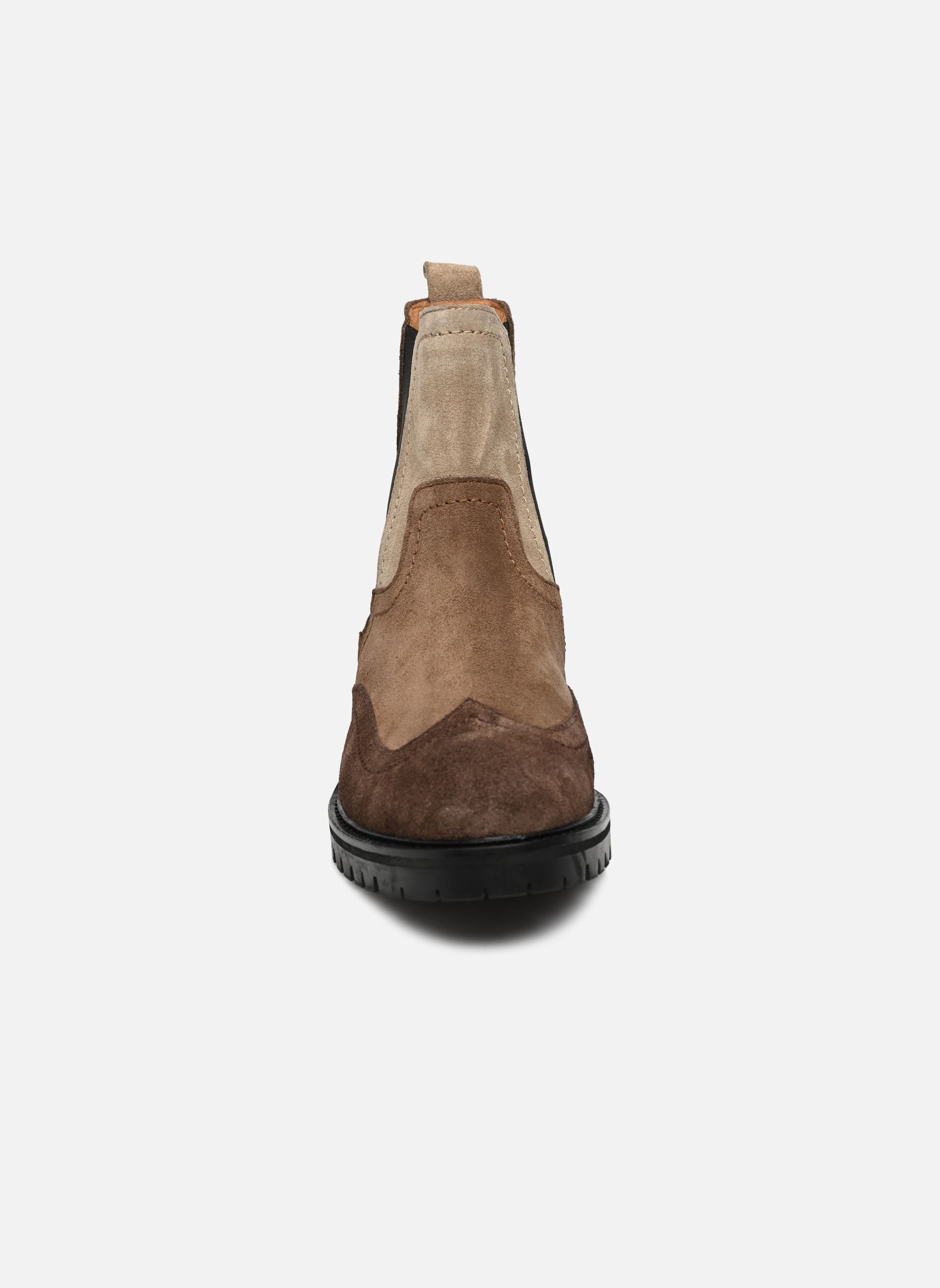 Niedrige Ankle Boots Jami Calf damen braun Anonymous Copenhagen Niedrige Ankle Boots Jami Calf damen braun Suede Mix Coffee Brown & Dark
