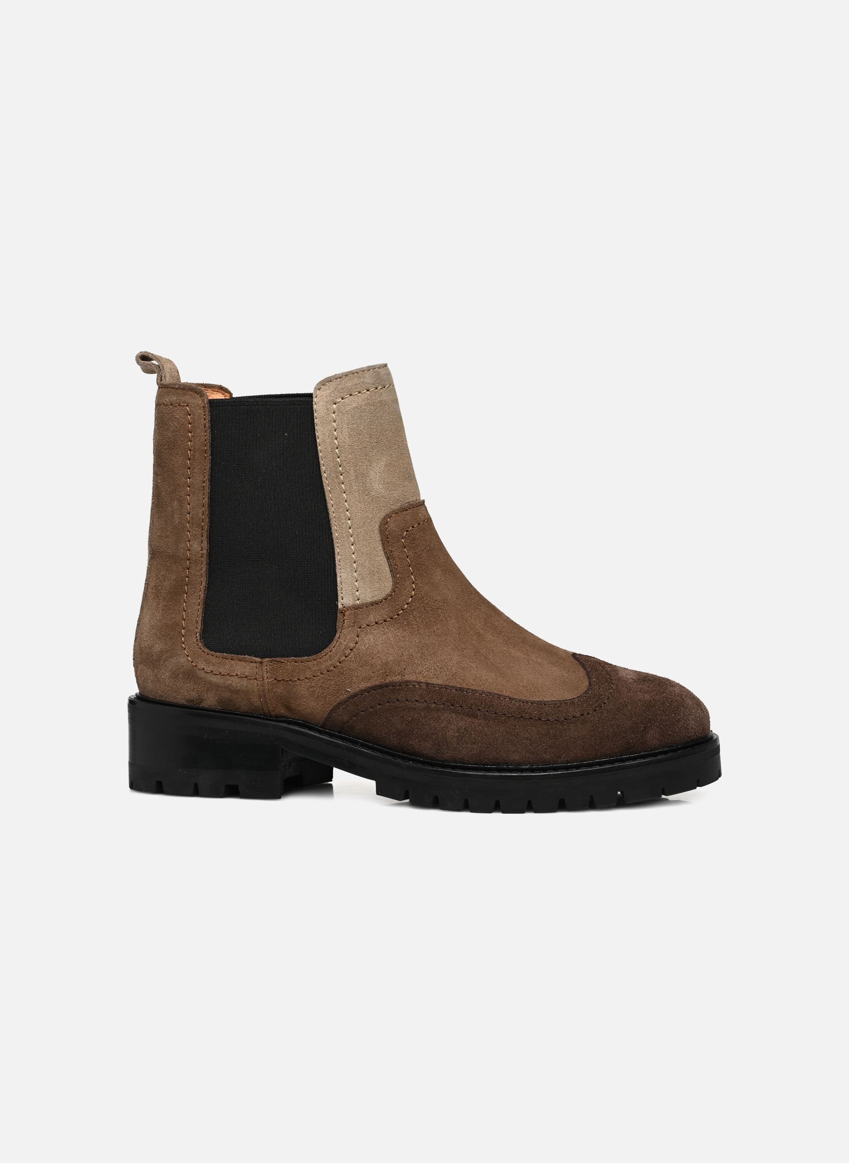 Niedrige Ankle Boots Jami Calf damen braun Anonymous Copenhagen Niedrige Ankle Boots Jami Calf damen braun Suede Mix Coffee Brown & Dark