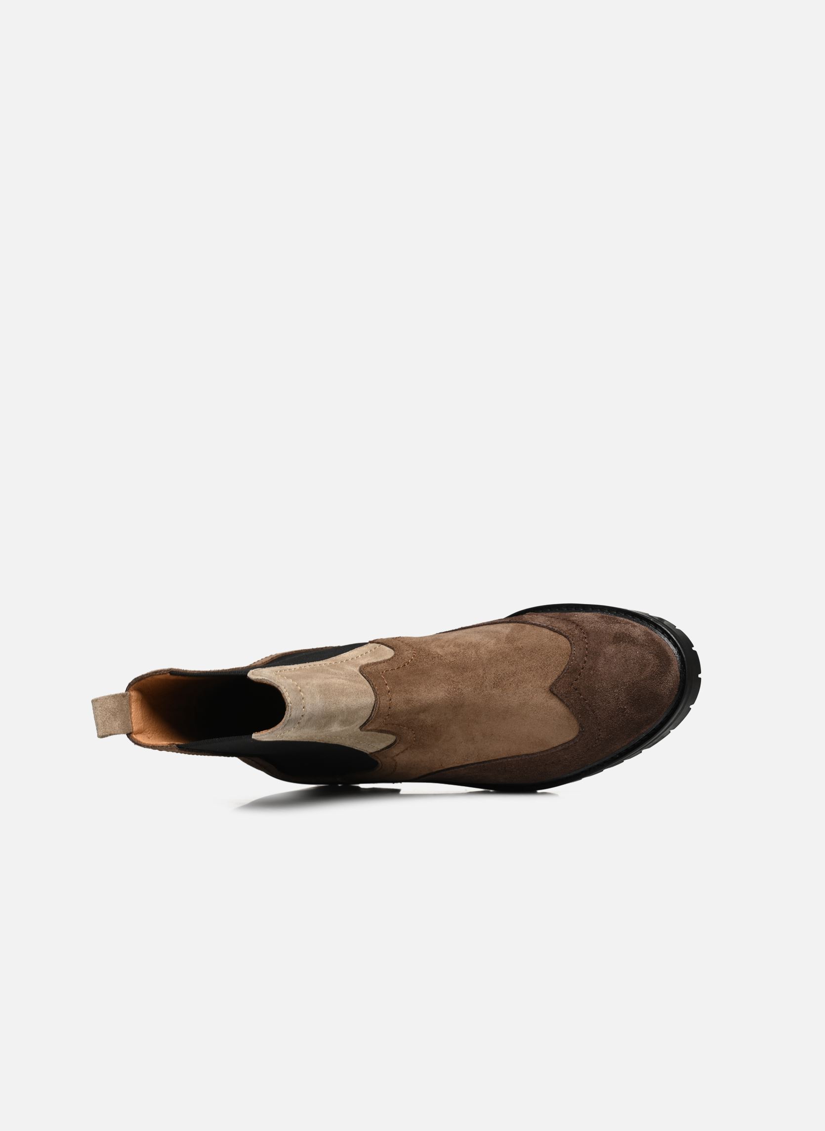 Niedrige Ankle Boots Jami Calf damen braun Anonymous Copenhagen Niedrige Ankle Boots Jami Calf damen braun Suede Mix Coffee Brown & Dark