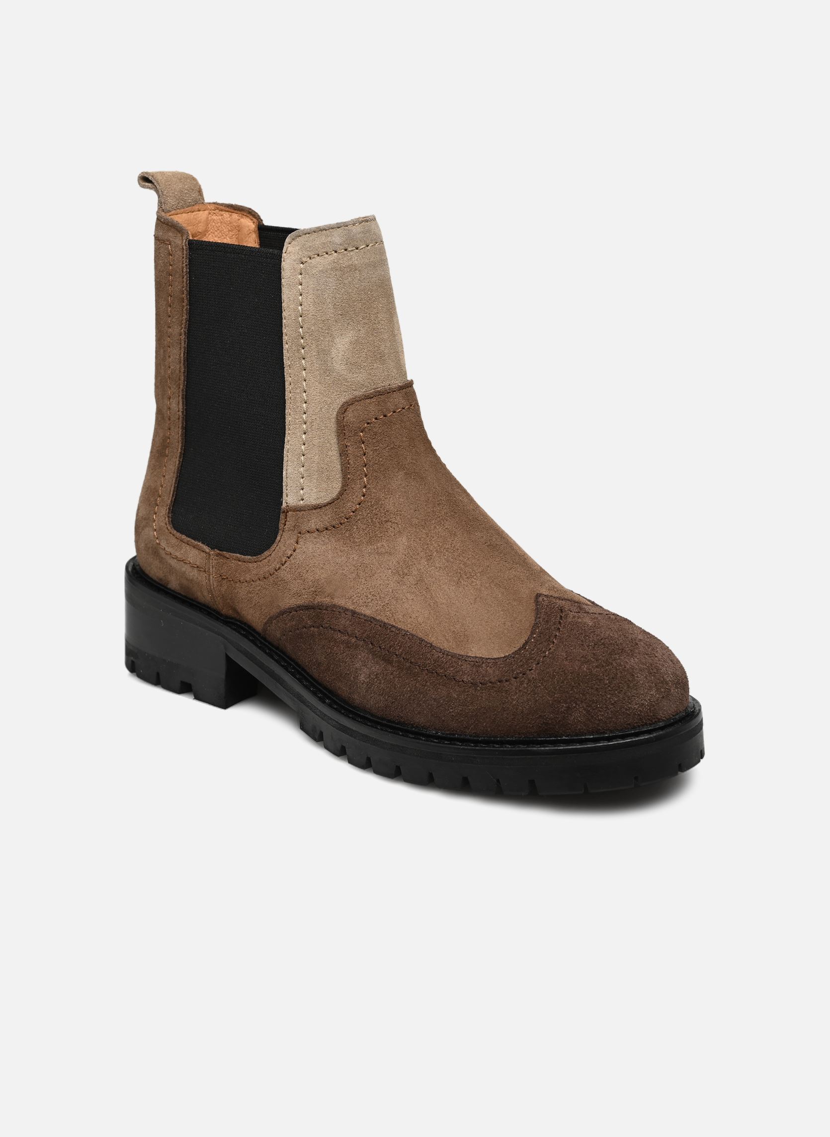 Niedrige Ankle Boots Jami Calf damen braun Anonymous Copenhagen Niedrige Ankle Boots Jami Calf damen braun Suede Mix Coffee Brown & Dark