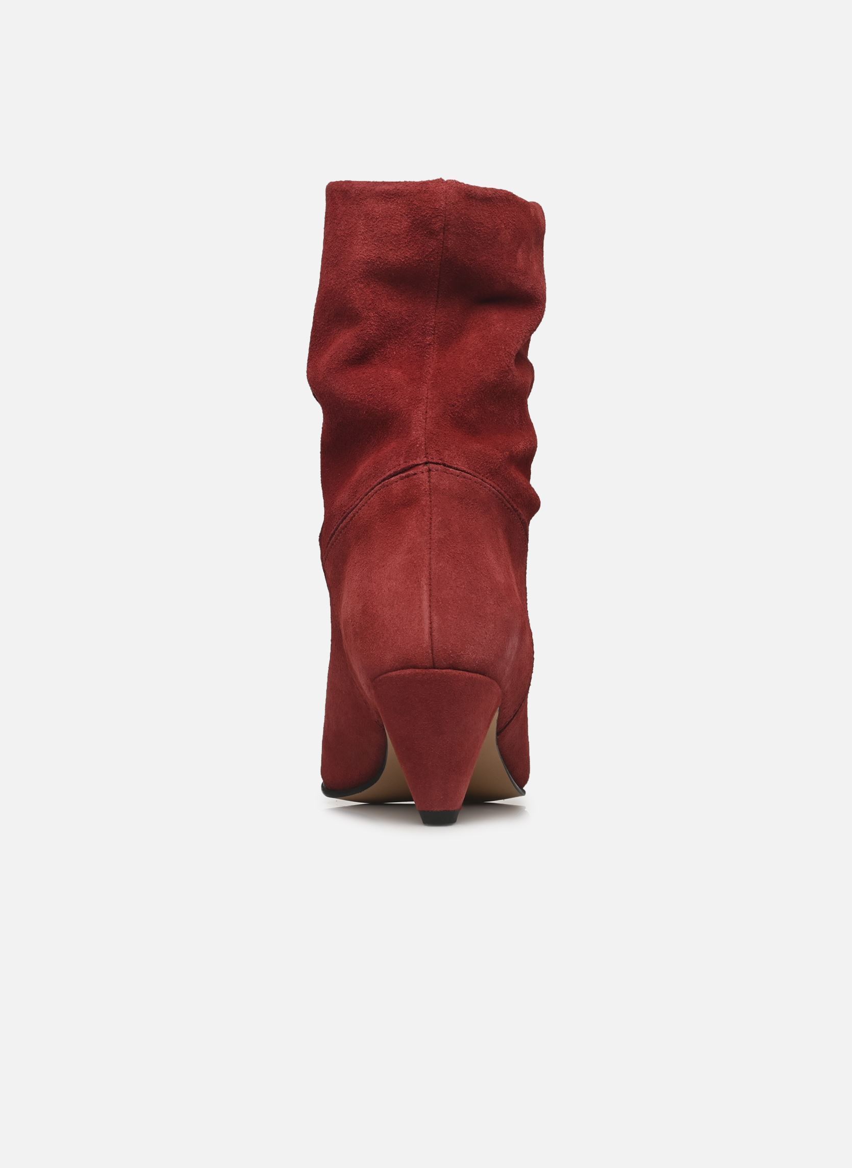 Bottines santiags Jassi 50 Stiletto femme rouge Anonymous Copenhagen Bottines santiags Jassi 50 Stiletto femme rouge CALF SUEDE & SLEEK LEATHER POM