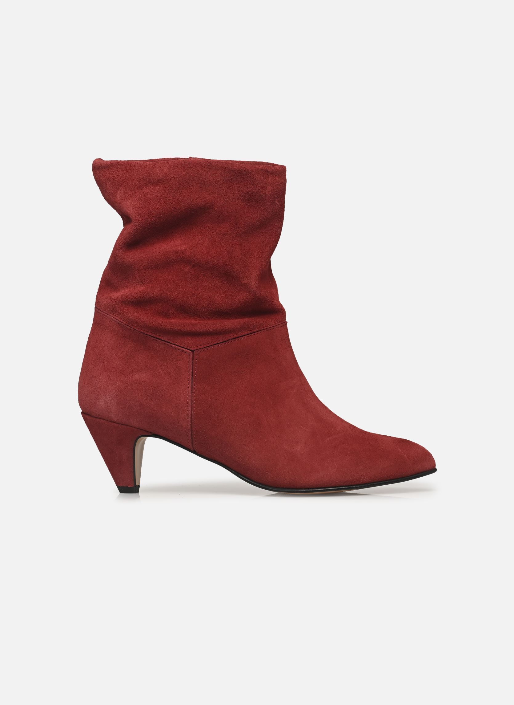 Bottines santiags Jassi 50 Stiletto femme rouge Anonymous Copenhagen Bottines santiags Jassi 50 Stiletto femme rouge CALF SUEDE & SLEEK LEATHER POM