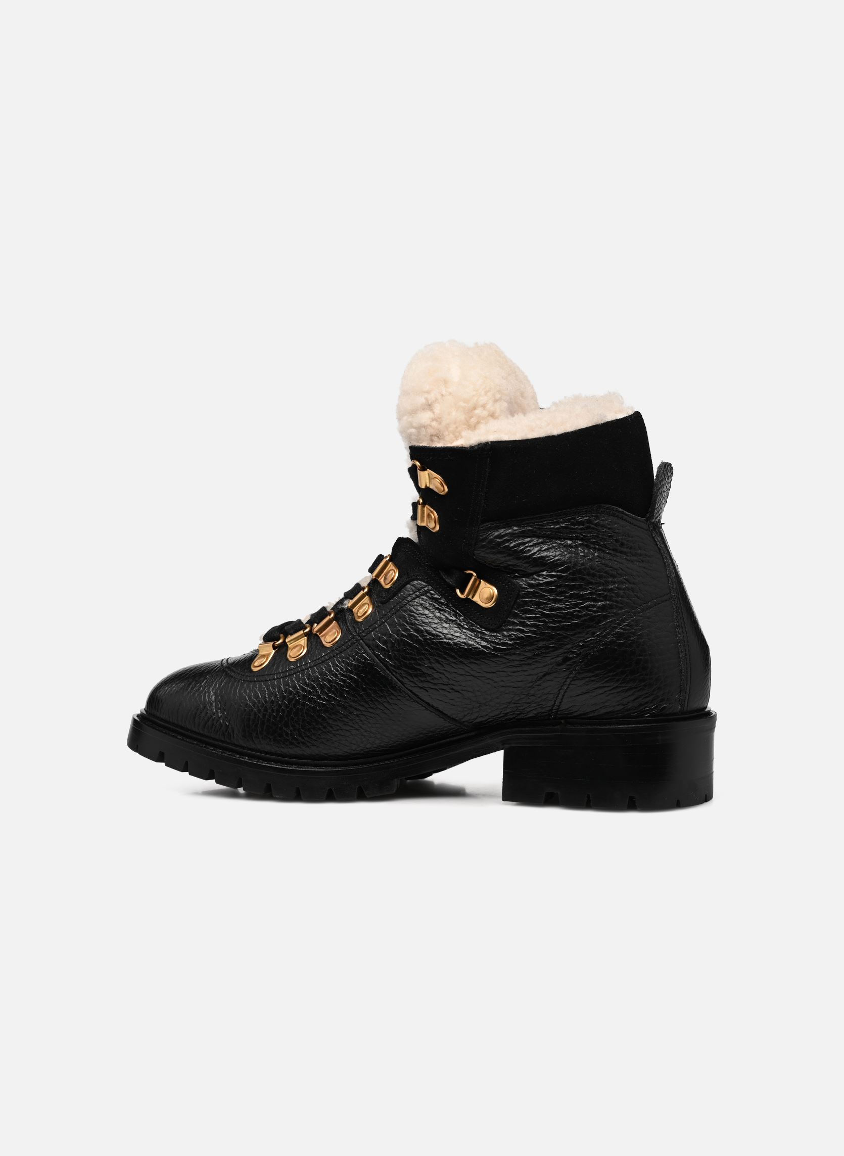 Geschnürte Stiefeletten Teddi Grained damen schwarz Anonymous Copenhagen Geschnürte Stiefeletten Teddi Grained damen schwarz SOFT CALF BLACK