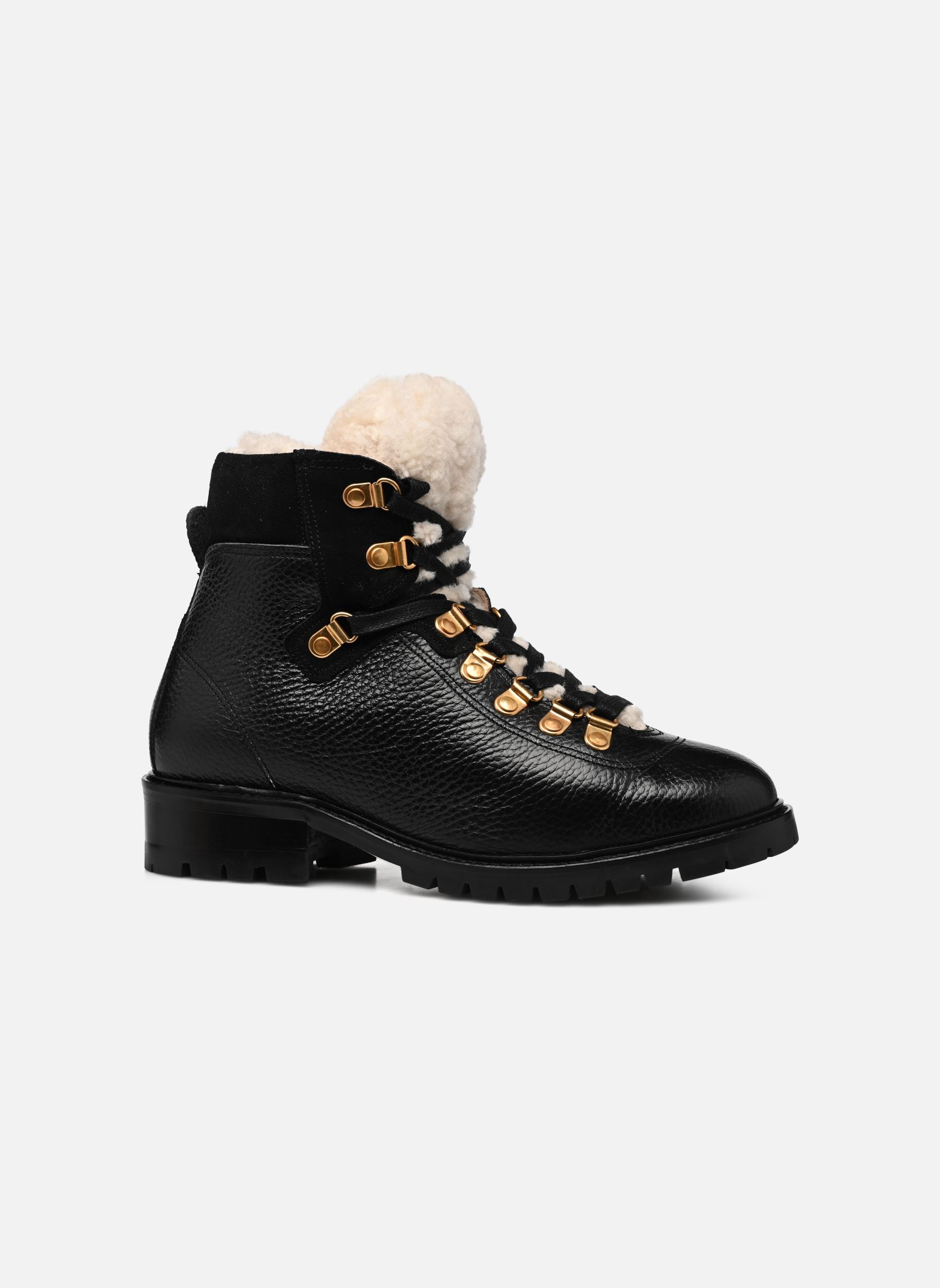 Geschnürte Stiefeletten Teddi Grained damen schwarz Anonymous Copenhagen Geschnürte Stiefeletten Teddi Grained damen schwarz SOFT CALF BLACK