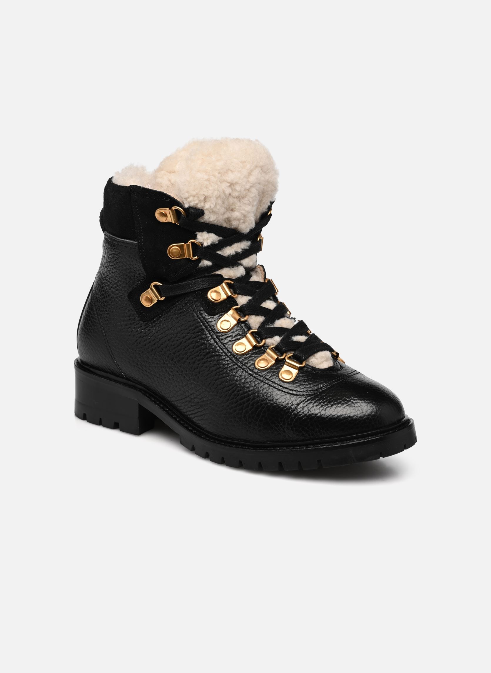 Geschnürte Stiefeletten Teddi Grained damen schwarz Anonymous Copenhagen Geschnürte Stiefeletten Teddi Grained damen schwarz SOFT CALF BLACK