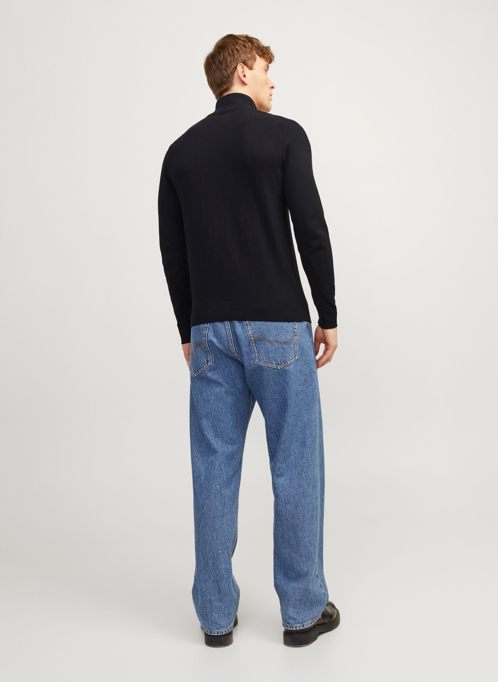 Pulls Jjeemil Knit Half Zip Noos homme noir Jack & Jones Pulls Jjeemil Knit Half Zip Noos homme noir BLACK