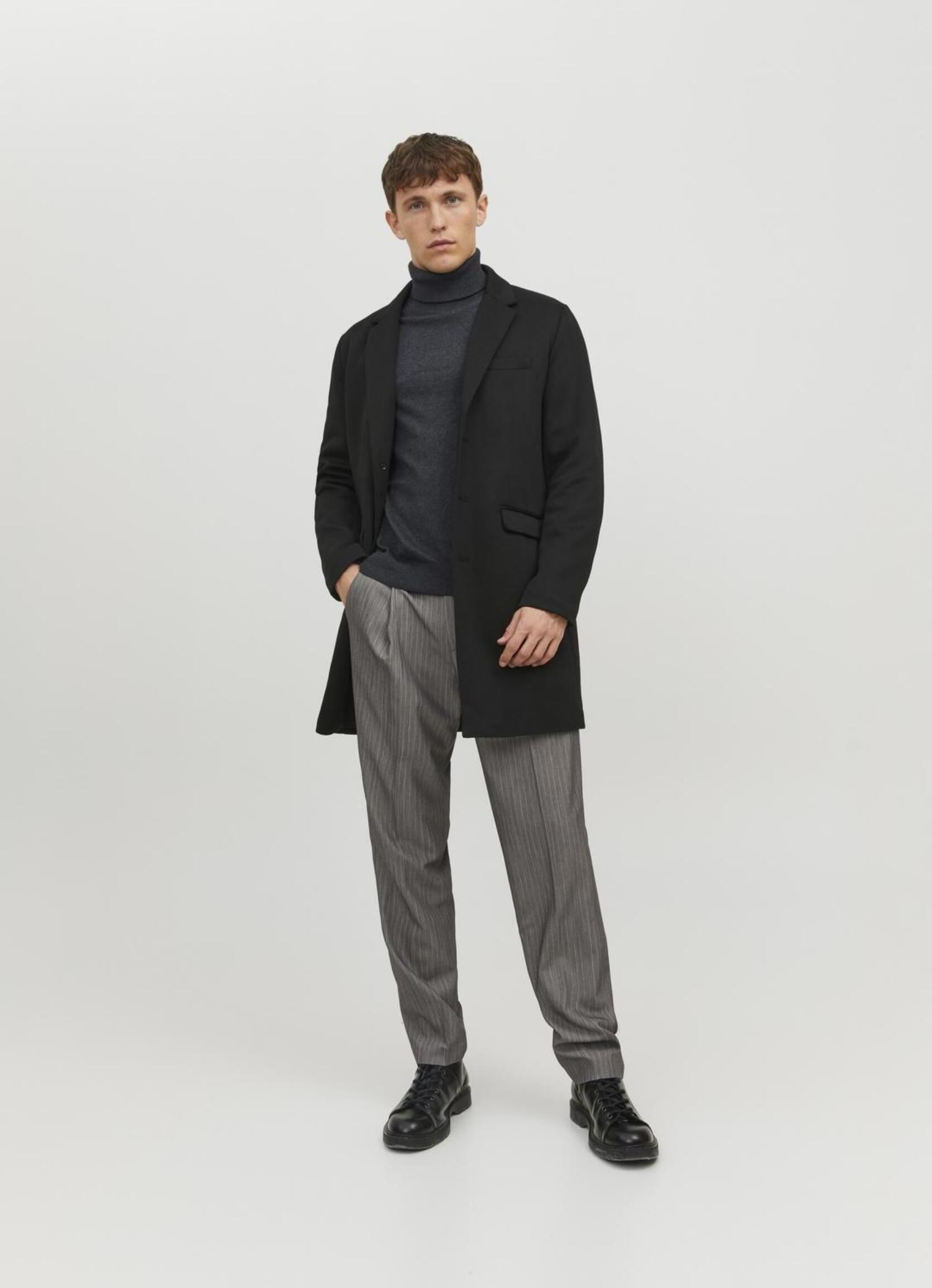 Pulls Jjeemil Knit Roll Neck Noos homme gris Jack & Jones Pulls Jjeemil Knit Roll Neck Noos homme gris DARK GREY MELANGE