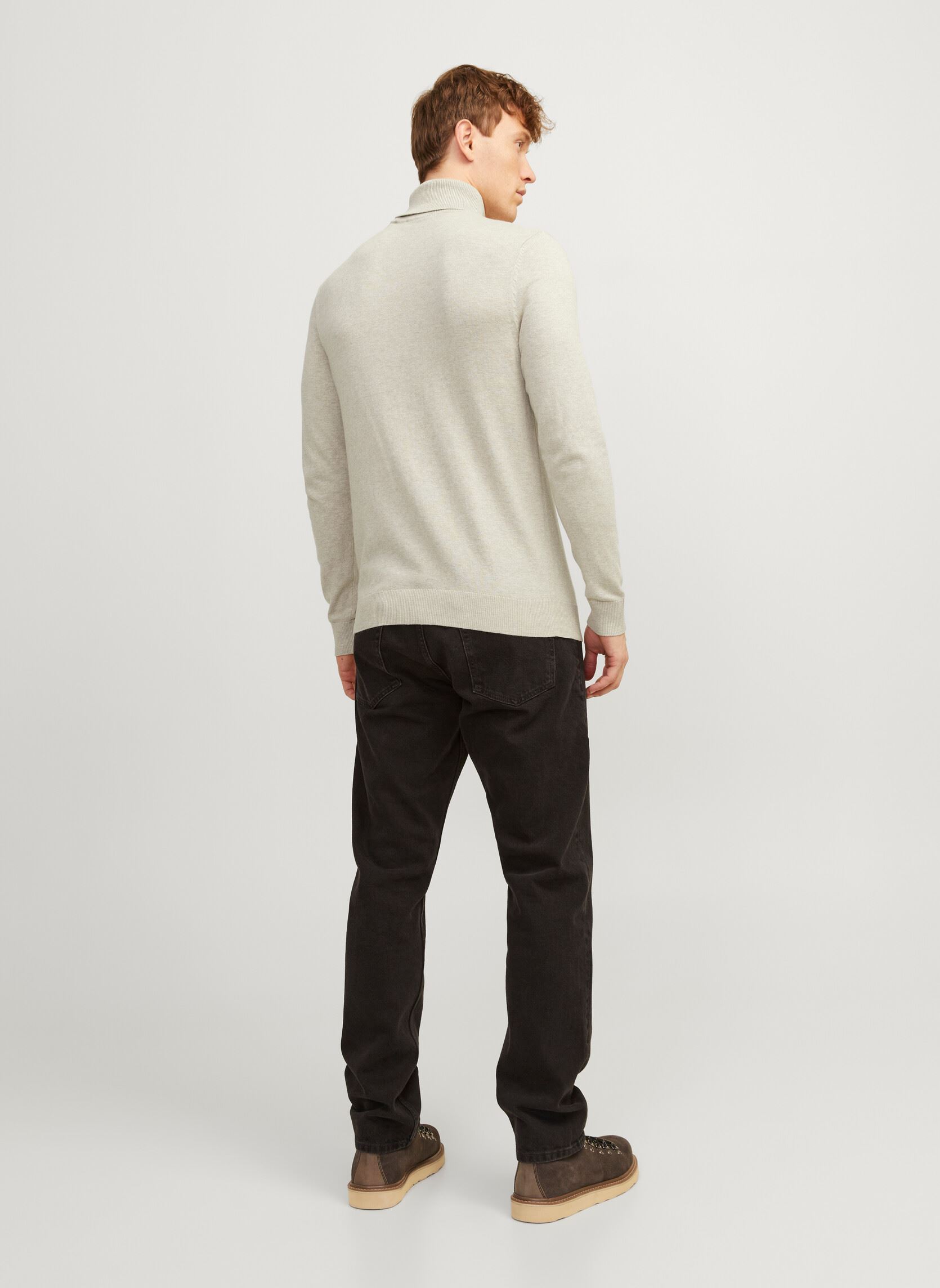 Pullover Jjeemil Knit Roll Neck Noos herren beige Jack & Jones Pullover Jjeemil Knit Roll Neck Noos herren beige OATMEAL