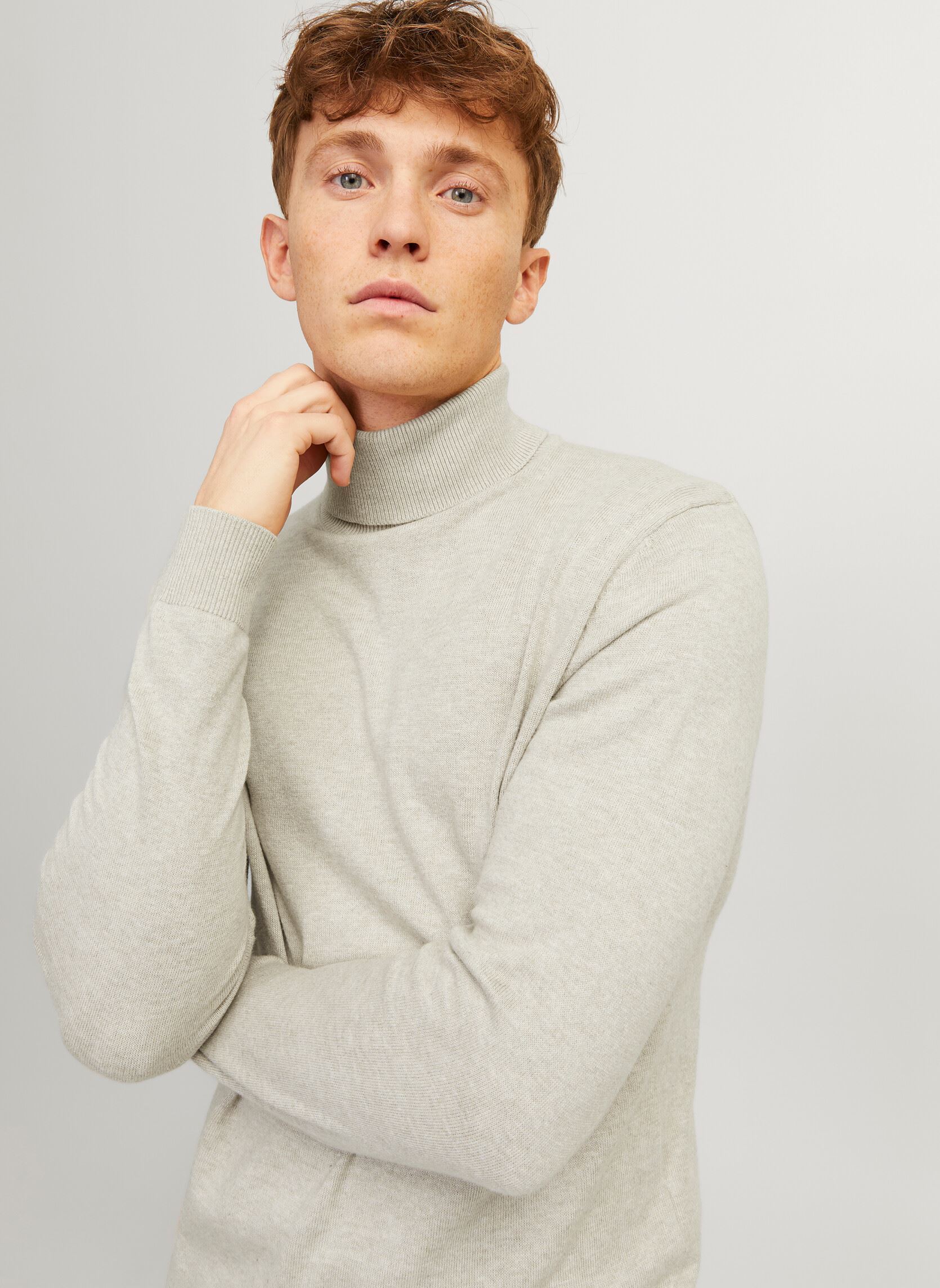 Pullover Jjeemil Knit Roll Neck Noos herren beige Jack & Jones Pullover Jjeemil Knit Roll Neck Noos herren beige OATMEAL