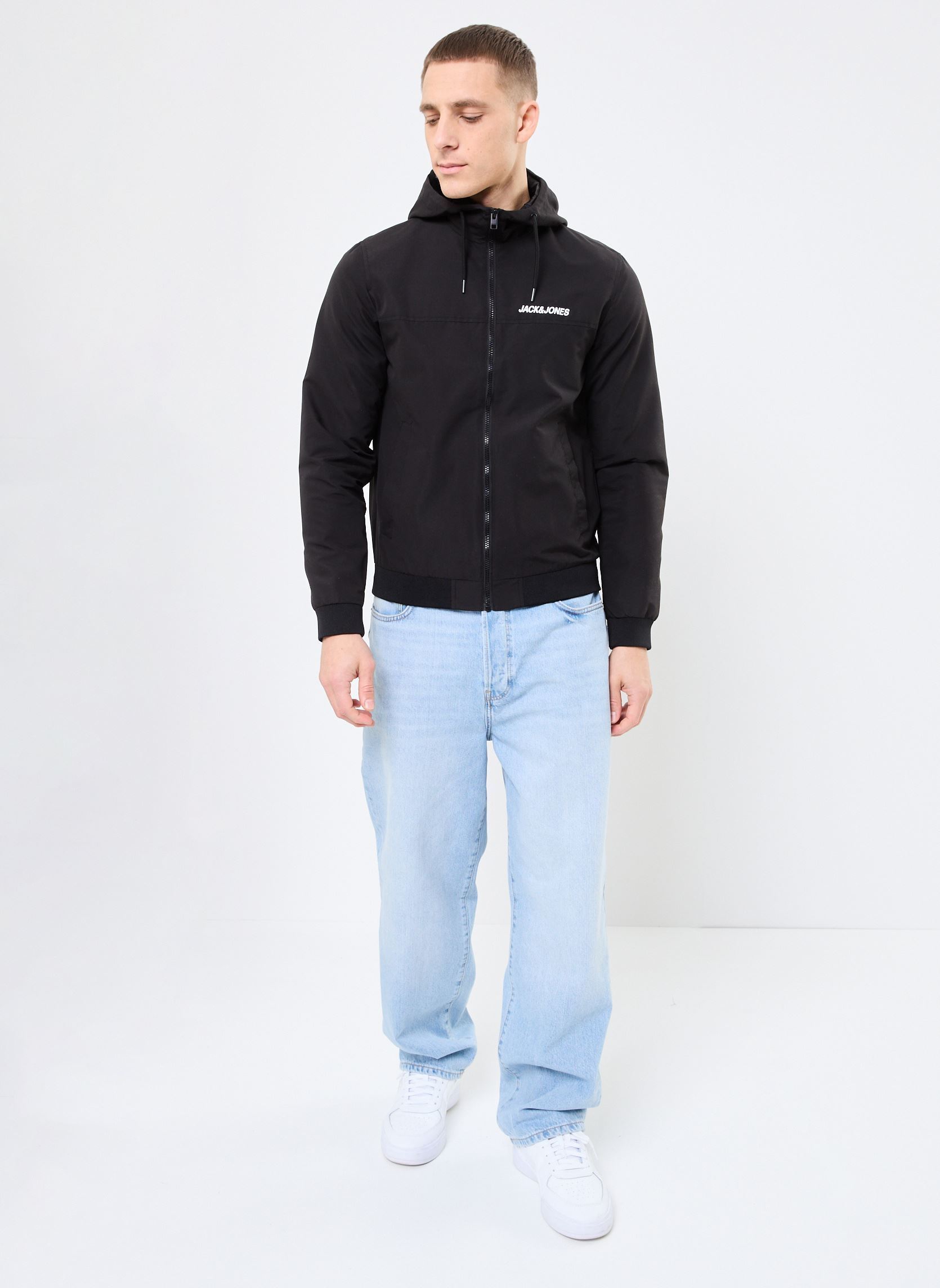 Abrigos clásicos Jjerush Hood Bomber Noos hombre negro Jack & Jones Abrigos clásicos Jjerush Hood Bomber Noos hombre negro BLACK