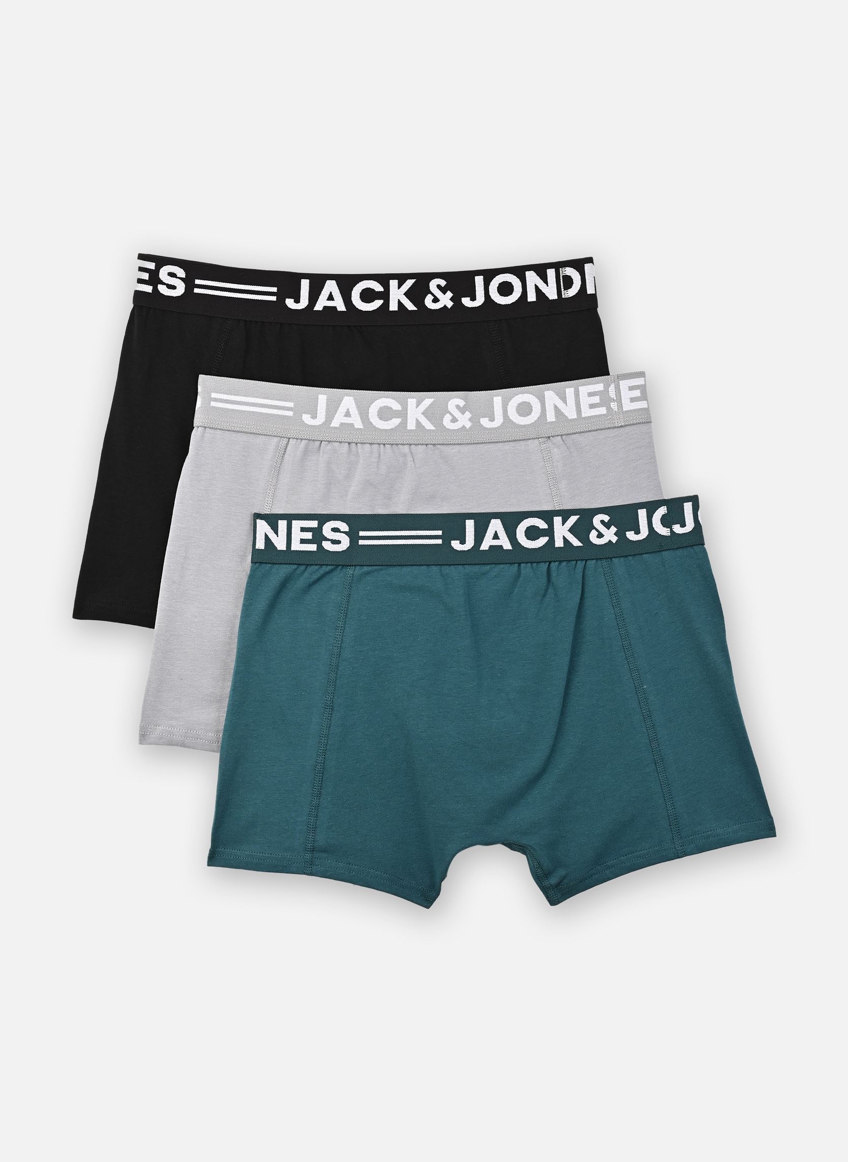Pantalons Sense Trunks 3-Pack Noos homme vert Jack & Jones Pantalons Sense Trunks 3-Pack Noos homme vert WEATHERVANE