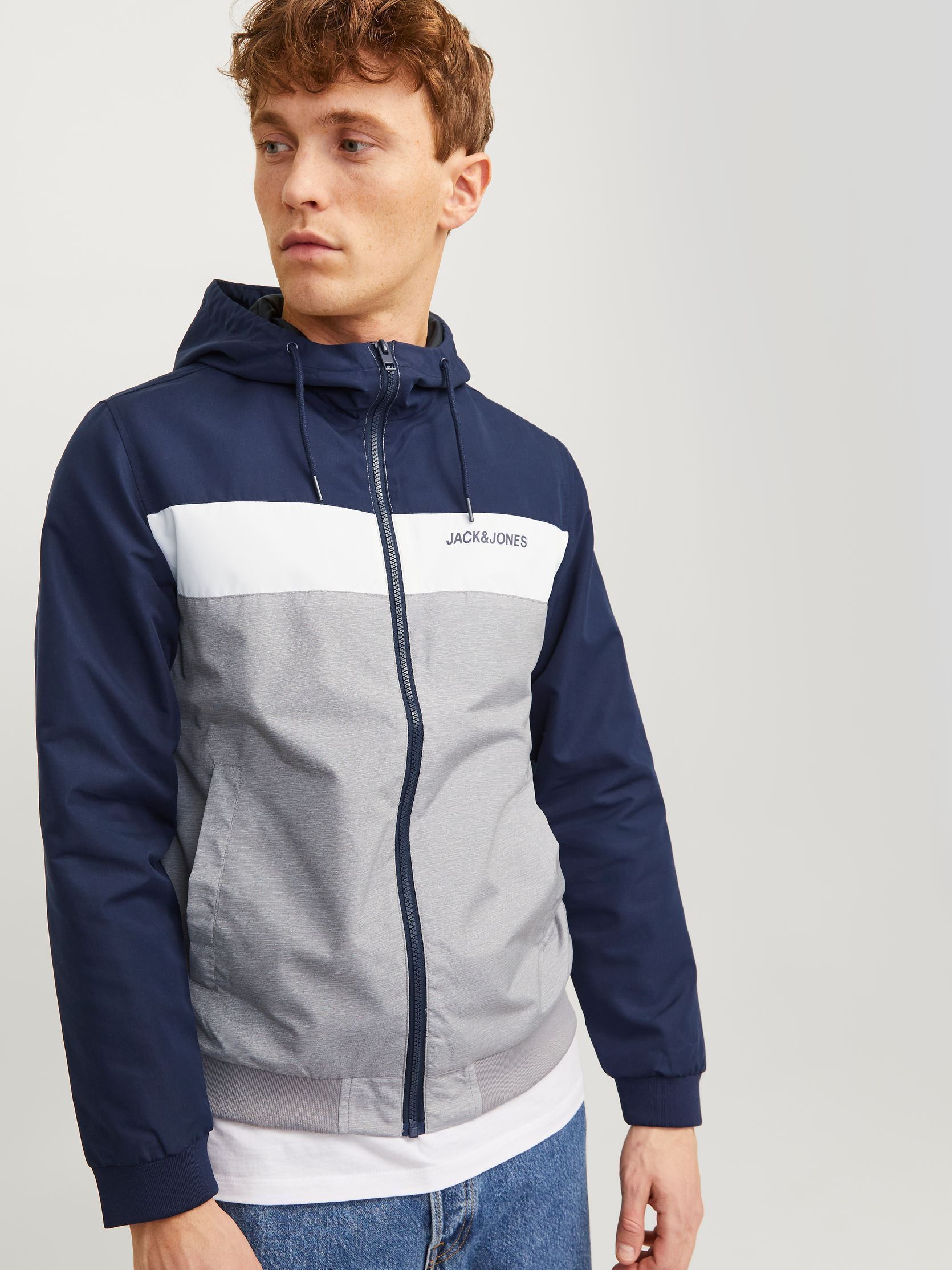 Klassieke jassen Jjerush Hood Bomber Noos heren blauw Jack & Jones Klassieke jassen Jjerush Hood Bomber Noos heren blauw NAVY BLAZER