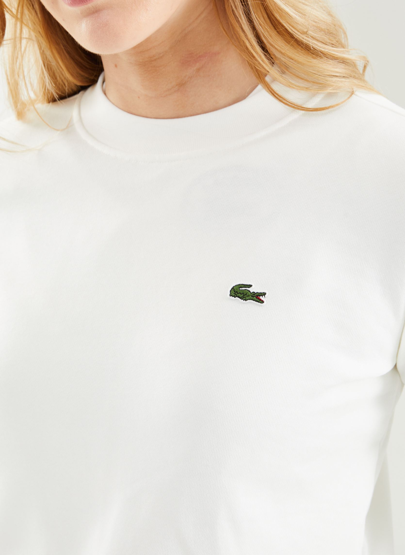 Kapuzenpullover Sweatshirt SF9202 damen weiß Lacoste Kapuzenpullover Sweatshirt SF9202 damen weiß FARINE
