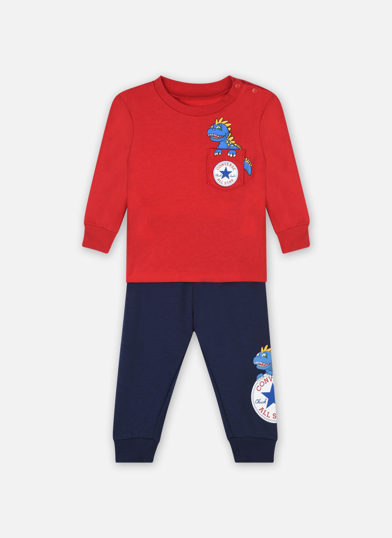 Vêtements Converse Apparel Dino Ls Tee+Ft Jog St pour Accessoires