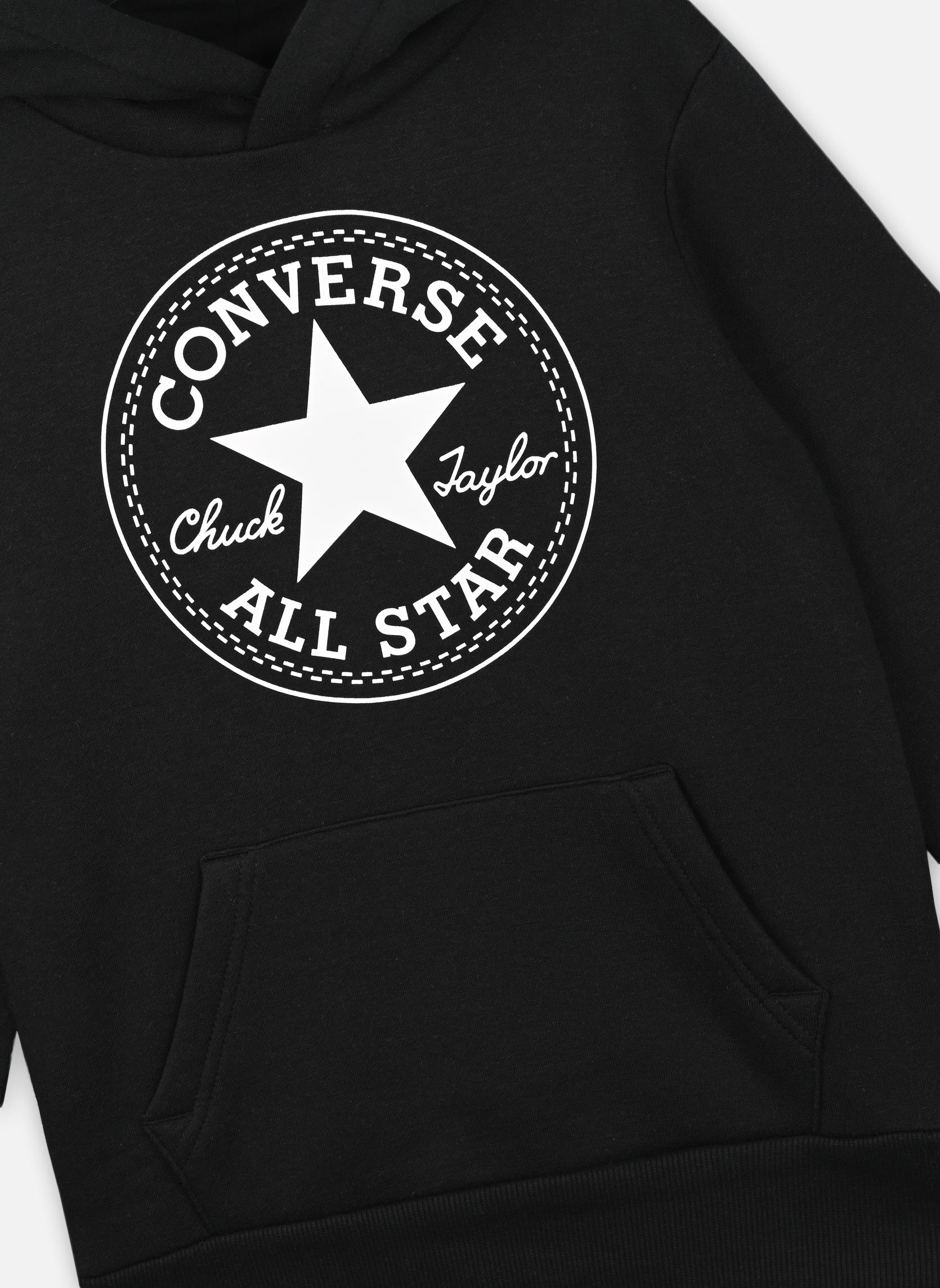 Kapuzenpullover Cnvb Fleece Ctp Core Po Hoodie jungen schwarz Converse Apparel Kapuzenpullover Cnvb Fleece Ctp Core Po Hoodie jungen schwarz BLACK