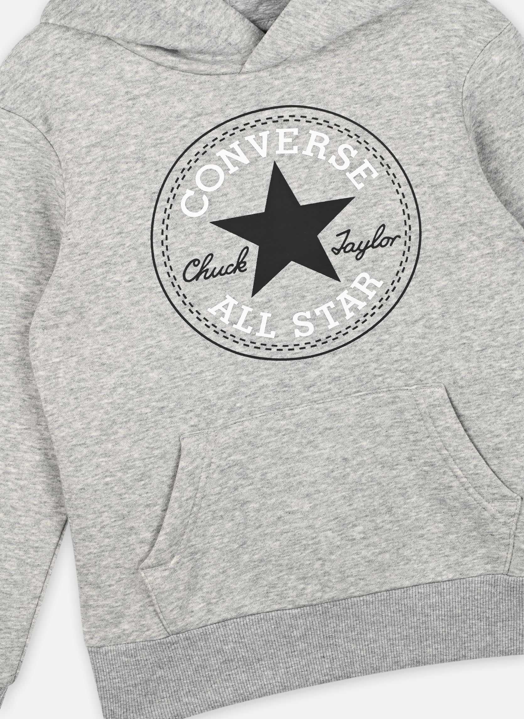 Sweats à capuche Cnvb Fleece Ctp Core Po Hoodie garçon gris Converse Apparel Sweats à capuche Cnvb Fleece Ctp Core Po Hoodie garçon gris DK GREY HEATHER