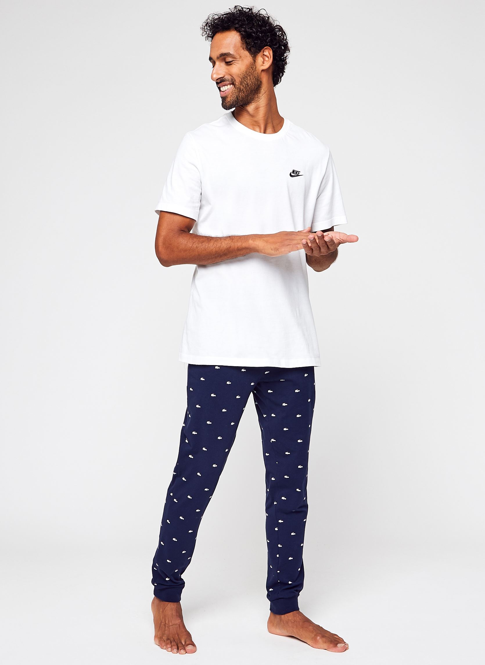 Pantalons Pantalon Loungewear 3H3446 homme bleu Lacoste Pantalons Pantalon Loungewear 3H3446 homme bleu 525 MARINE/BLANC