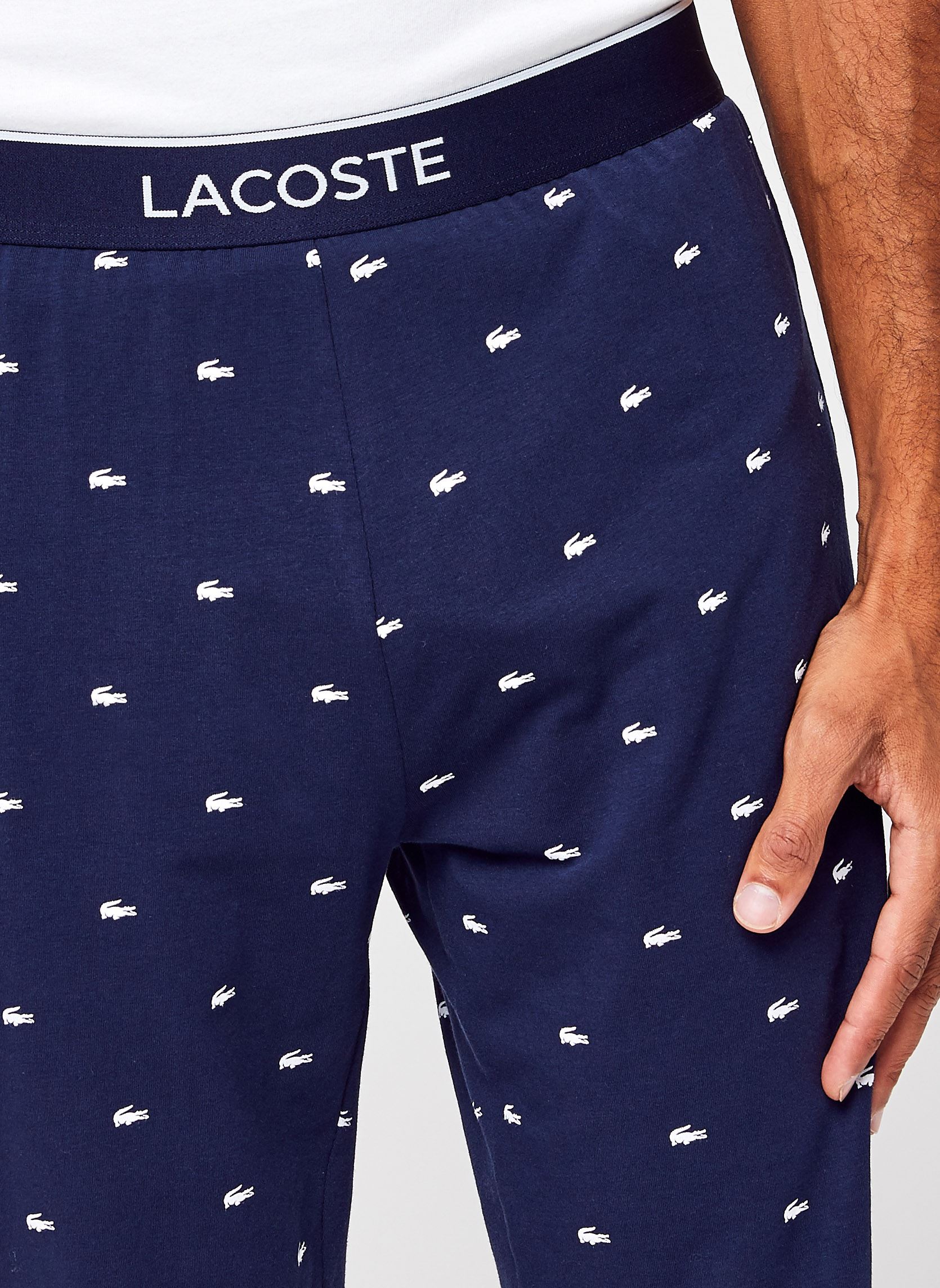 Pantalons Pantalon Loungewear 3H3446 homme bleu Lacoste Pantalons Pantalon Loungewear 3H3446 homme bleu 525 MARINE/BLANC