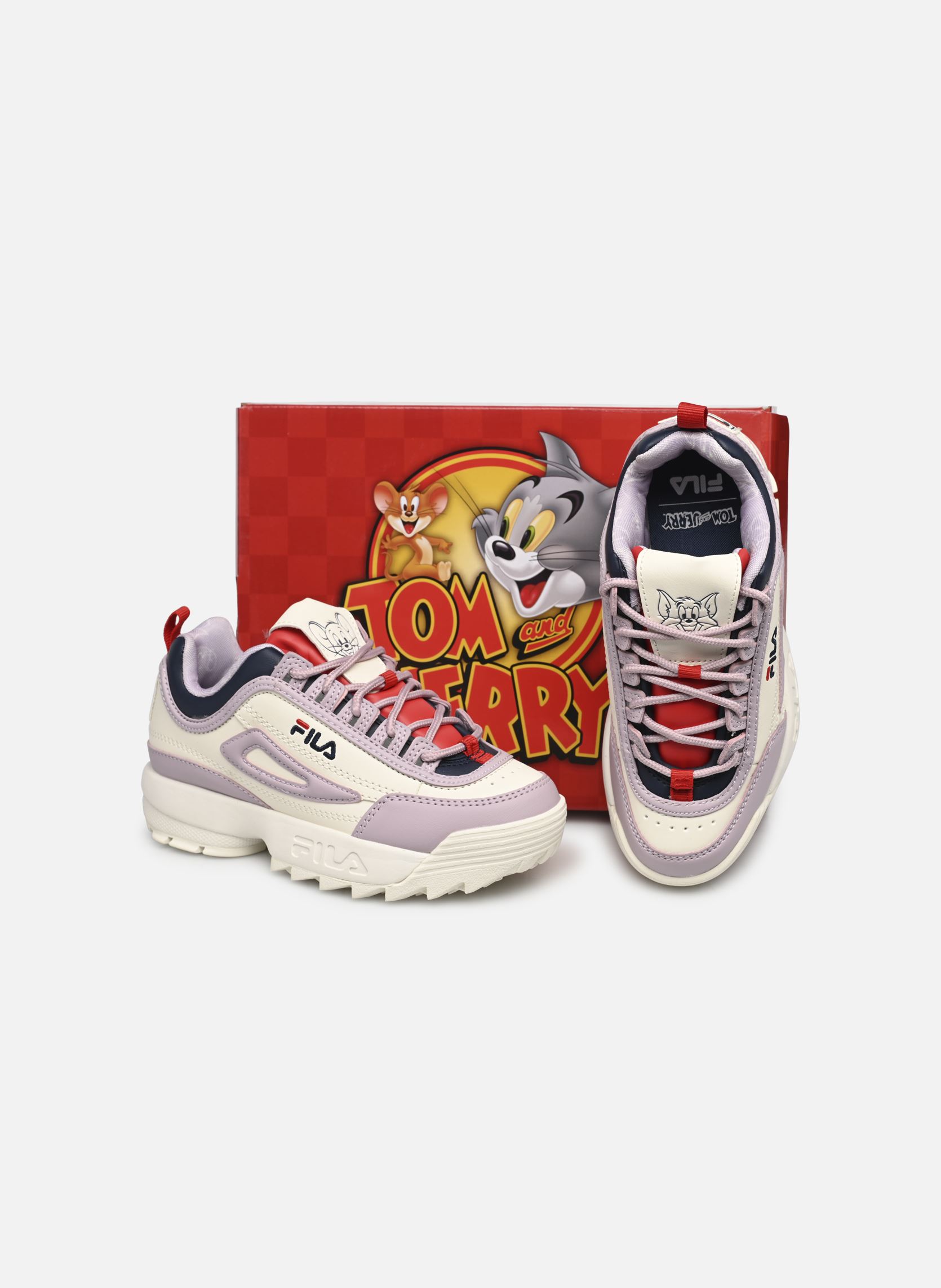 Baskets basses Disruptor fille beige FILA Baskets basses Disruptor fille beige Marshmallow-Mauve Shadows