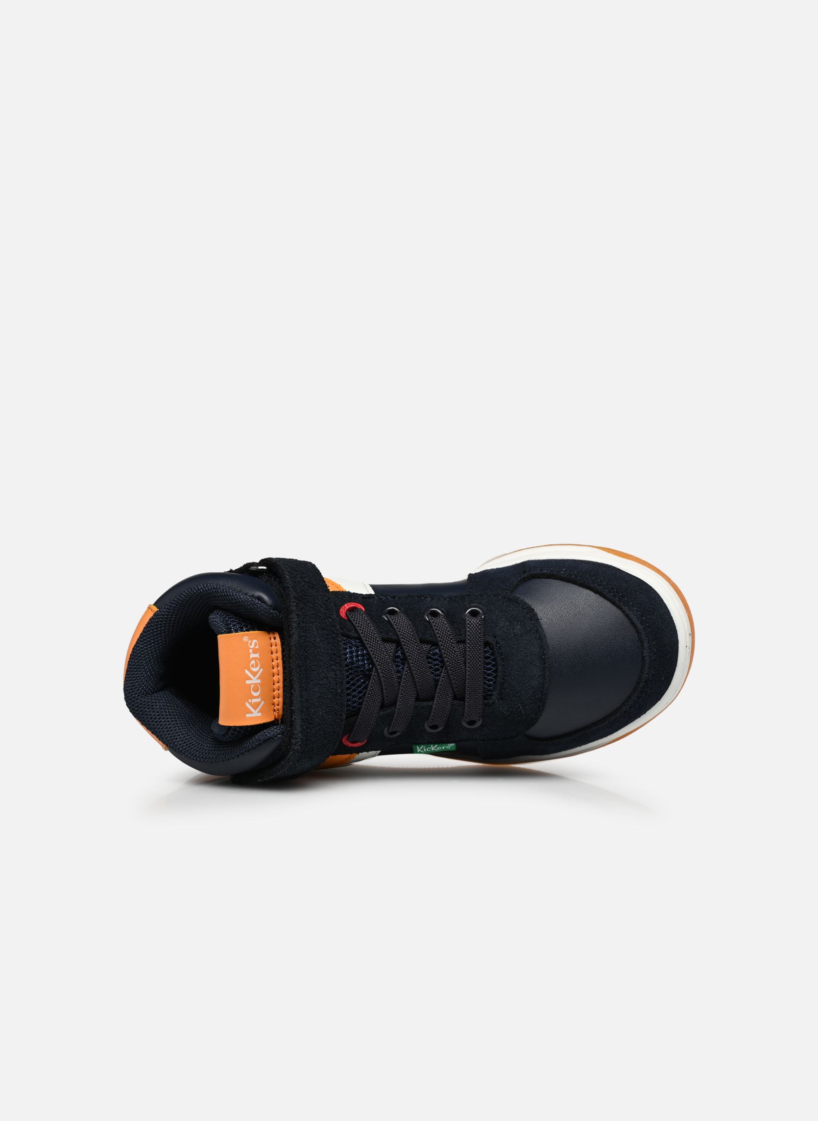 Baskets hautes KICKALIEN garçon bleu Kickers Baskets hautes KICKALIEN garçon bleu MARINE BLANC ORANGE