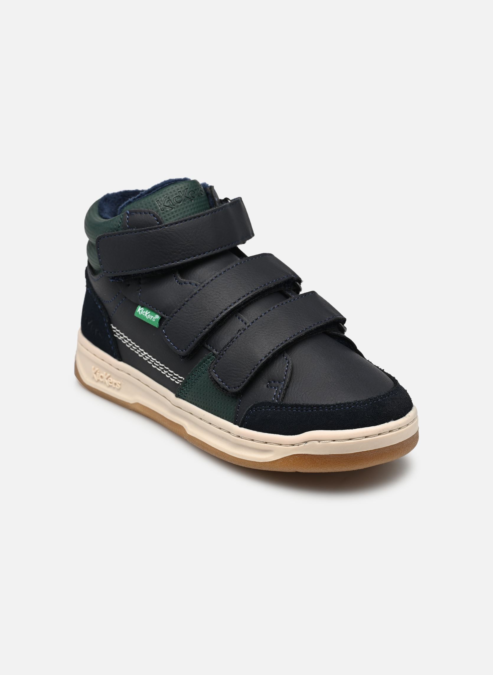 Baskets hautes KROISY garçon bleu Kickers Baskets hautes KROISY garçon bleu MARINE VERT