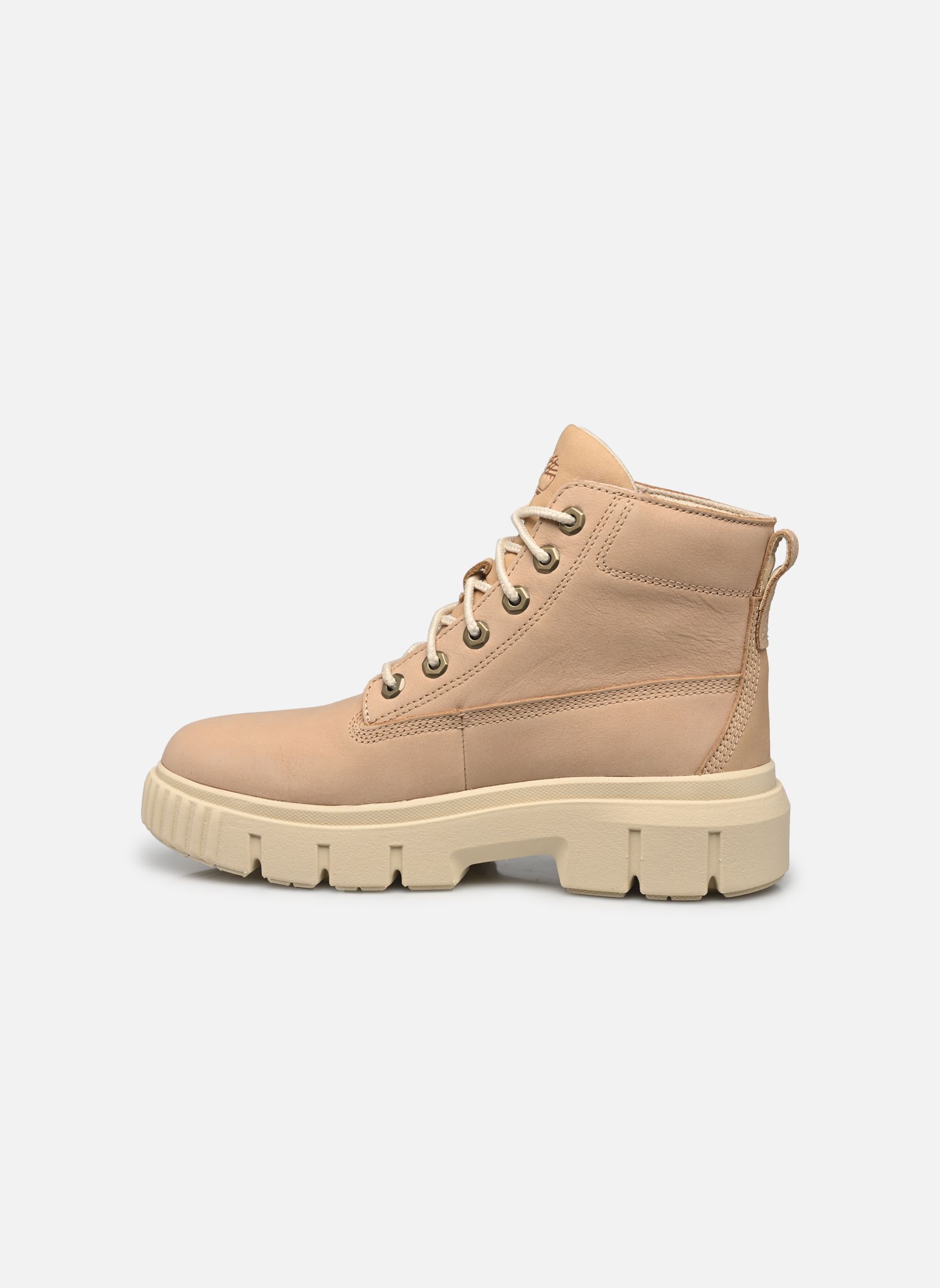 Bottines à lacets Greyfield Leather Boot femme beige Timberland Bottines à lacets Greyfield Leather Boot femme beige LIGHT BEIGE NUBUCK