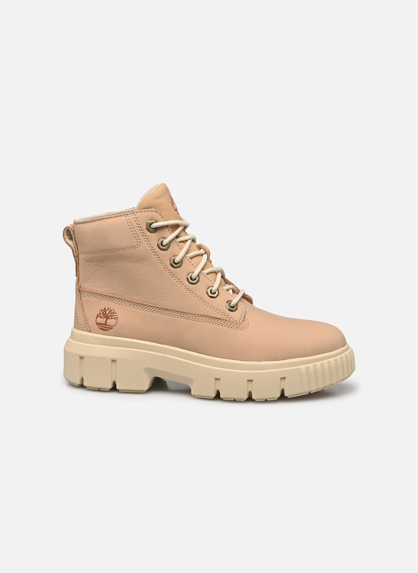 Bottines à lacets Greyfield Leather Boot femme beige Timberland Bottines à lacets Greyfield Leather Boot femme beige LIGHT BEIGE NUBUCK