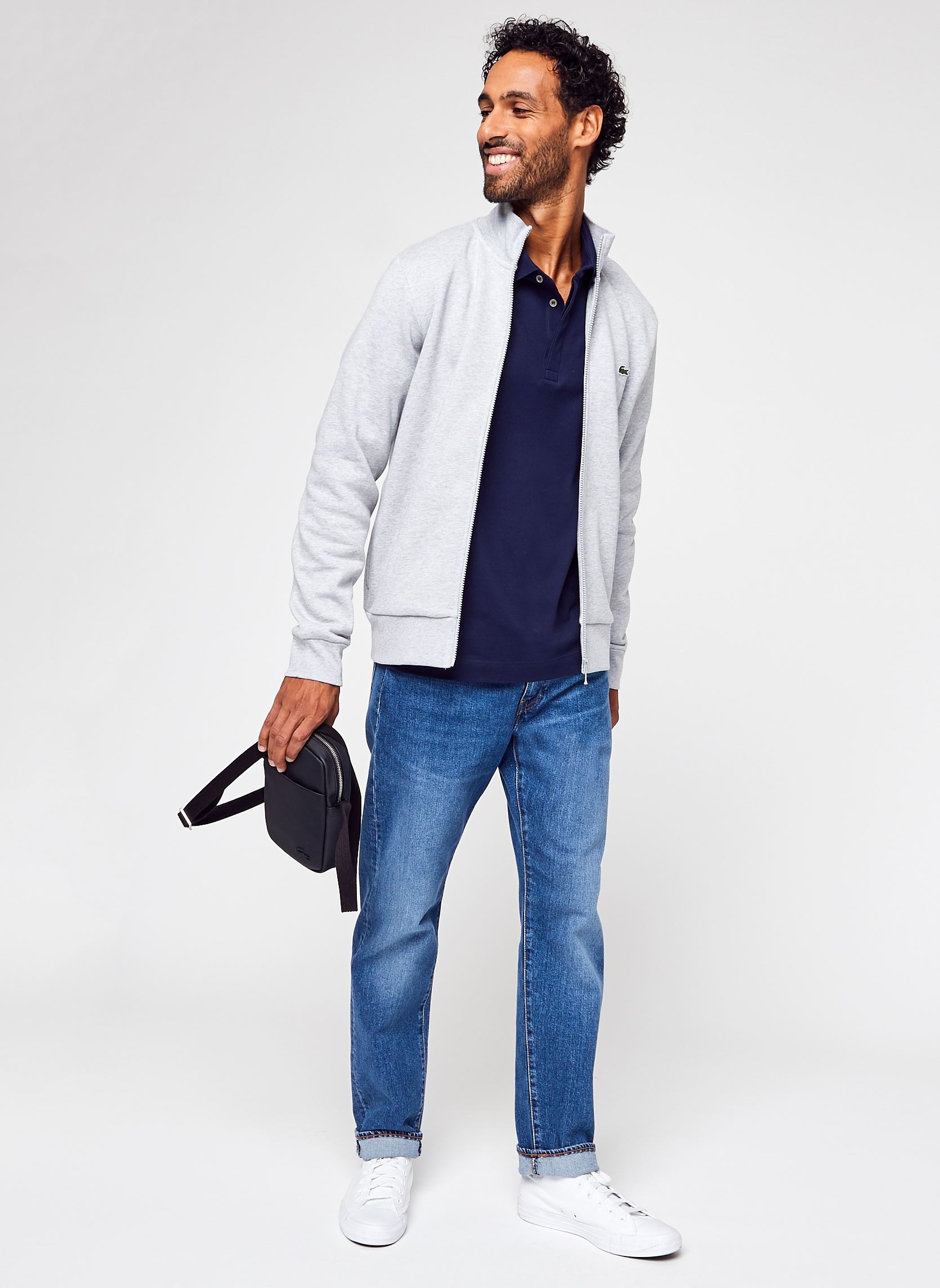 Sweaters met rits Sweatshirt zippé homme regular fit heren grijs Lacoste Sweaters met rits Sweatshirt zippé homme regular fit heren grijs CCA ARGENT CHINE