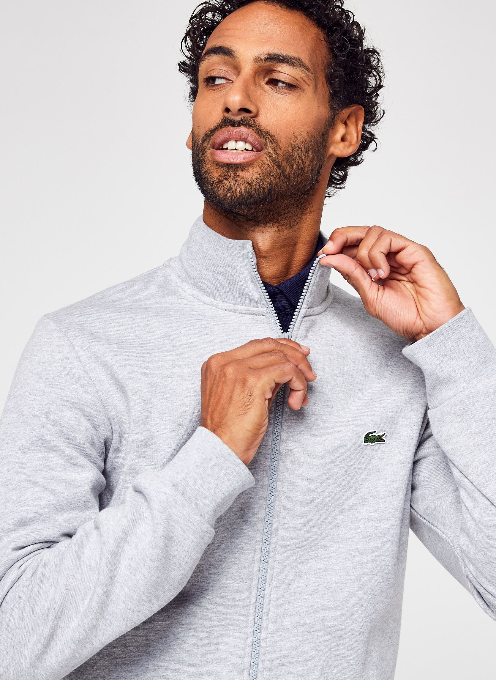Sweaters met rits Sweatshirt zippé homme regular fit heren grijs Lacoste Sweaters met rits Sweatshirt zippé homme regular fit heren grijs CCA ARGENT CHINE