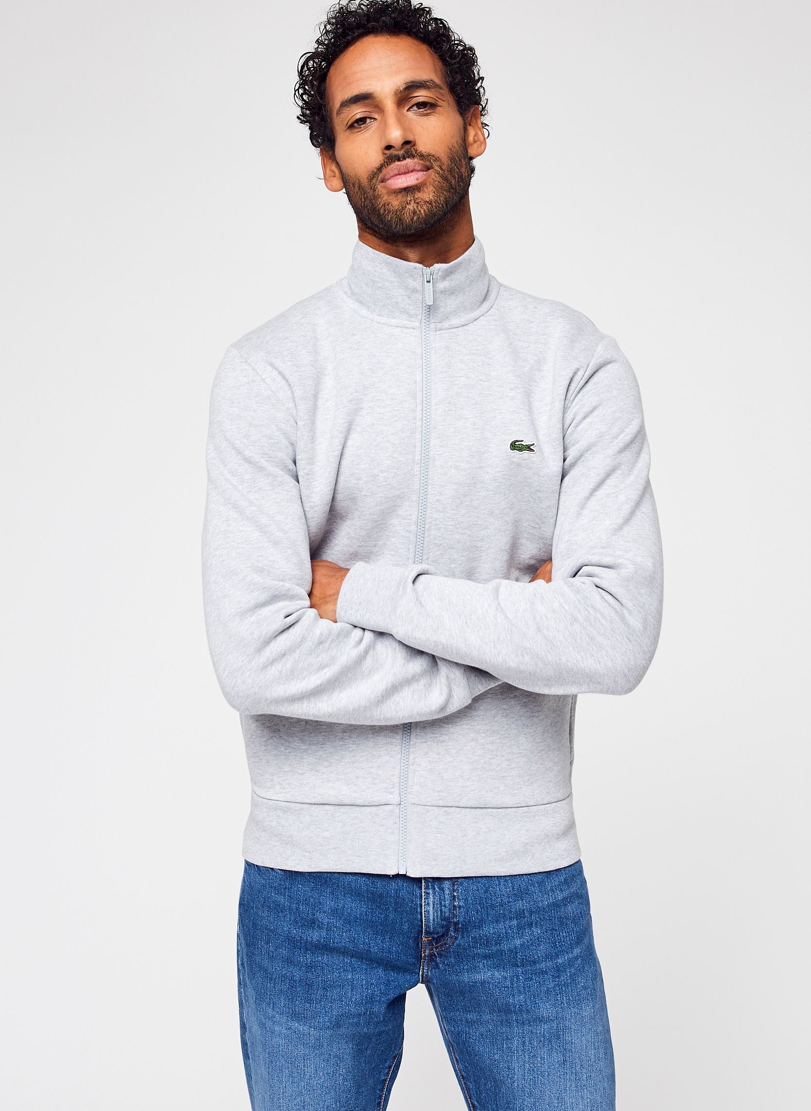Sweaters met rits Sweatshirt zippé homme regular fit heren grijs Lacoste Sweaters met rits Sweatshirt zippé homme regular fit heren grijs CCA ARGENT CHINE
