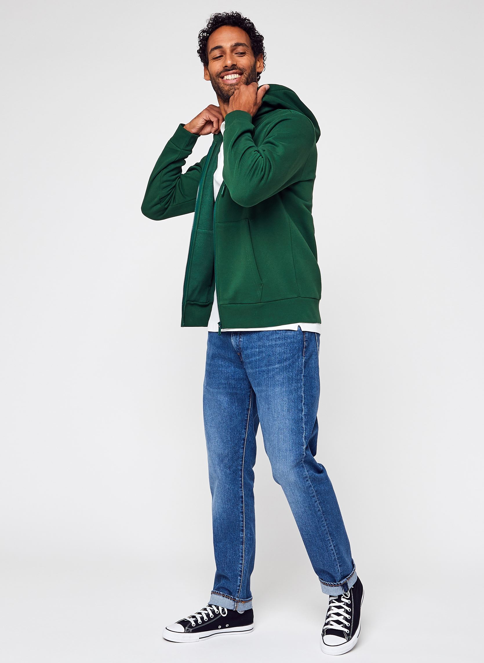 Sweatshirts mit Reißverschluss Sweatshirt homme en molleton herren grün Lacoste Sweatshirts mit Reißverschluss Sweatshirt homme en molleton herren grün 132 VERT