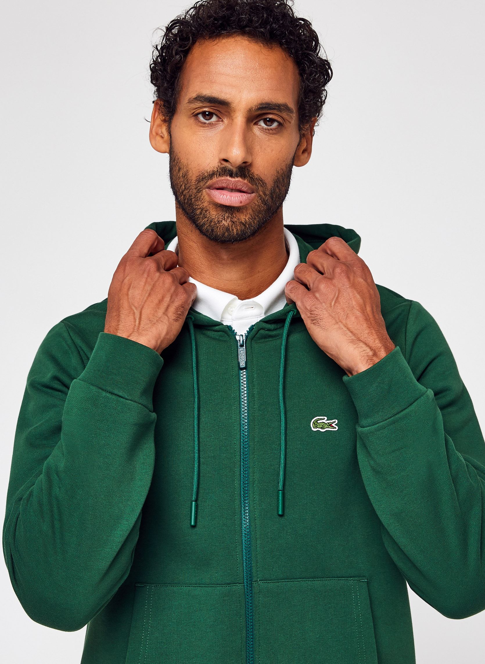 Sweatshirts mit Reißverschluss Sweatshirt homme en molleton herren grün Lacoste Sweatshirts mit Reißverschluss Sweatshirt homme en molleton herren grün 132 VERT