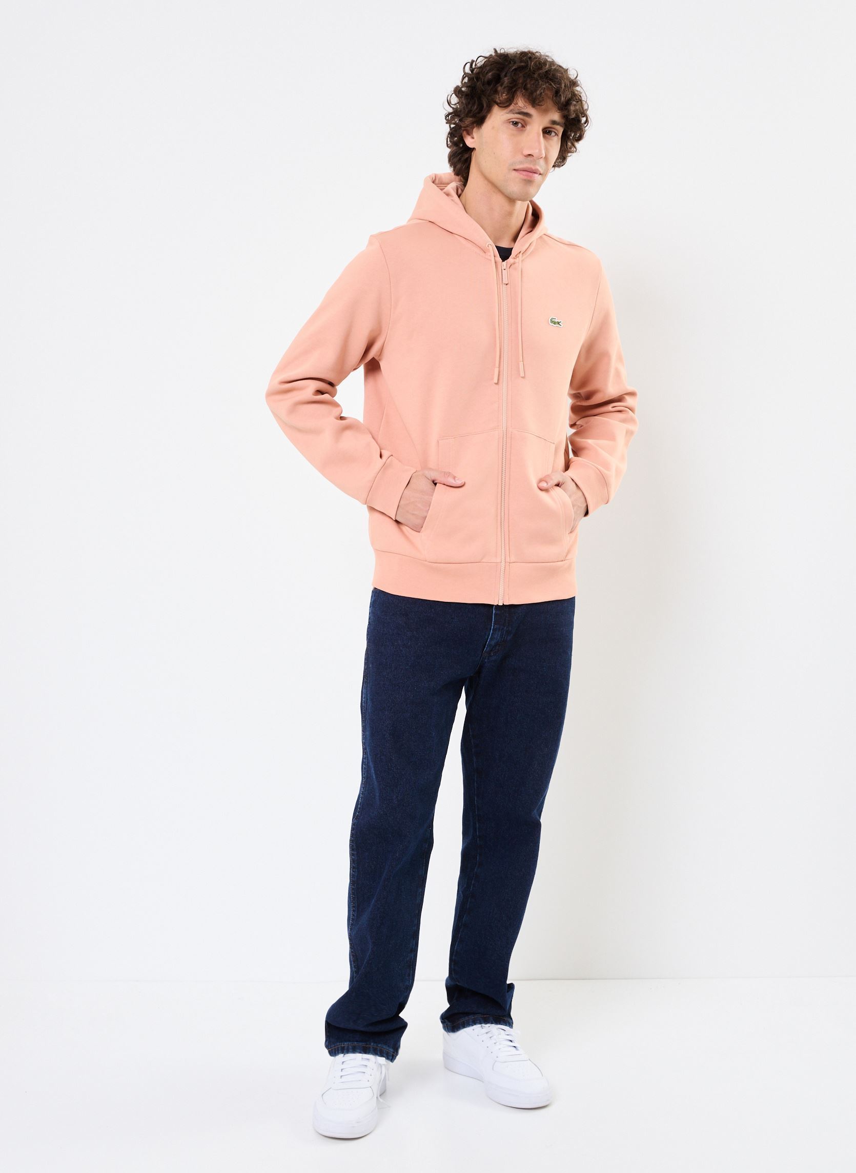 Sweatshirts mit Reißverschluss Sweatshirt homme en molleton herren orange Lacoste Sweatshirts mit Reißverschluss Sweatshirt homme en molleton herren orange LATTE