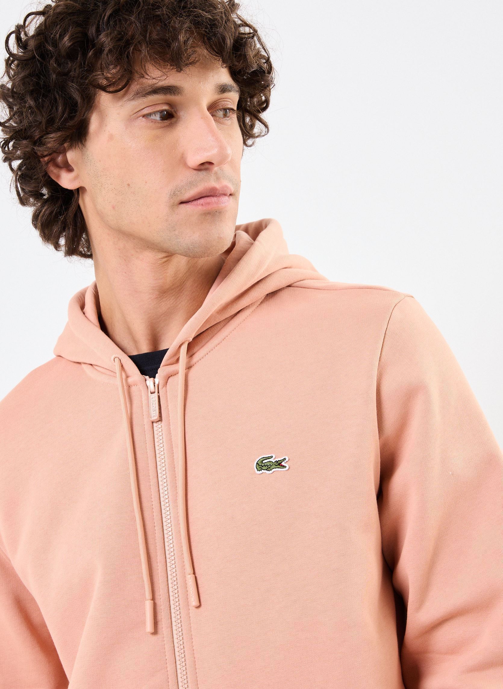 Sweatshirts mit Reißverschluss Sweatshirt homme en molleton herren orange Lacoste Sweatshirts mit Reißverschluss Sweatshirt homme en molleton herren orange LATTE