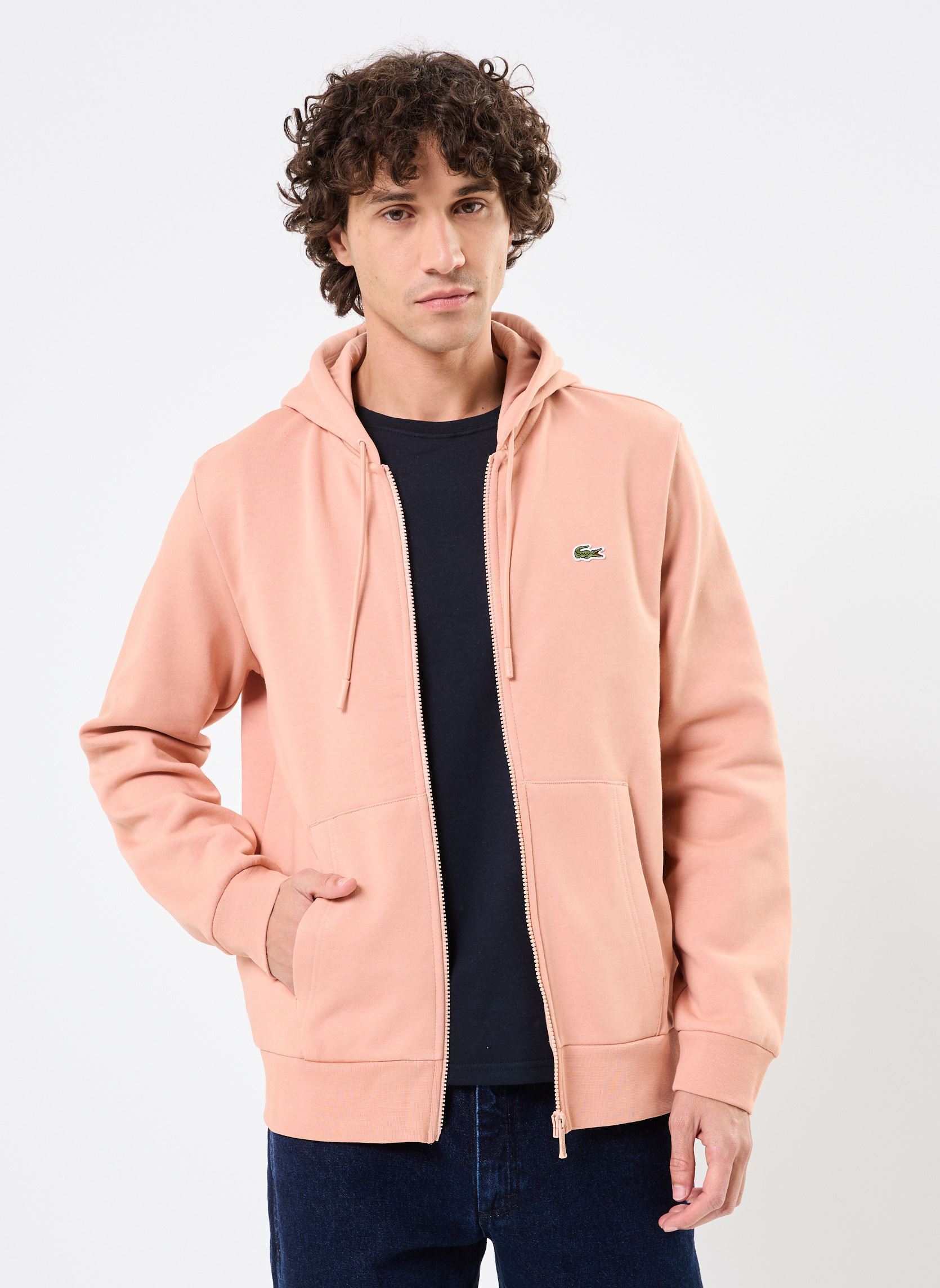 Sweatshirts mit Reißverschluss Sweatshirt homme en molleton herren orange Lacoste Sweatshirts mit Reißverschluss Sweatshirt homme en molleton herren orange LATTE