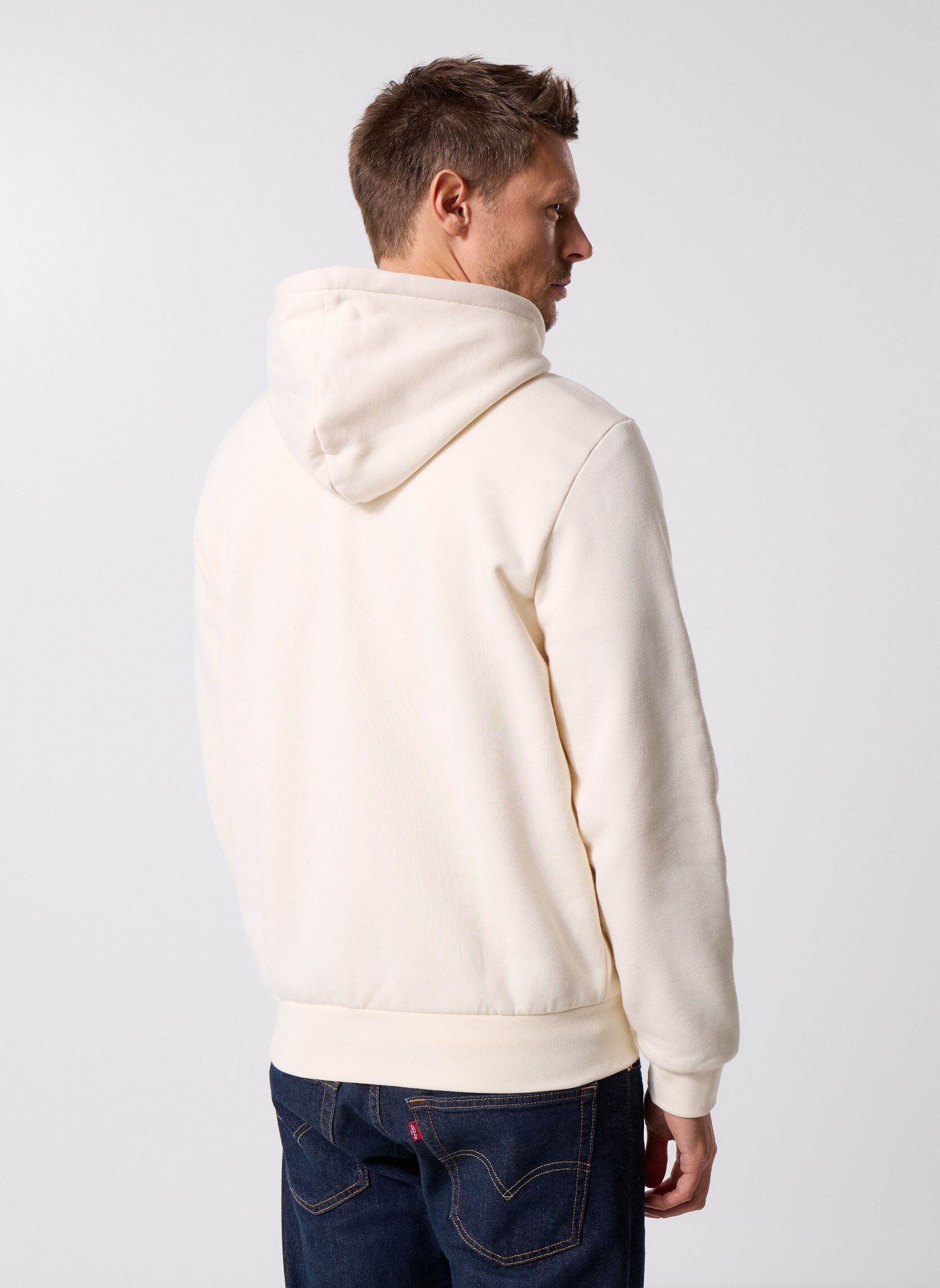 Sudaderas con cremallera Sweatshirt homme en molleton hombre blanco Lacoste Sudaderas con cremallera Sweatshirt homme en molleton hombre blanco LAPONIE