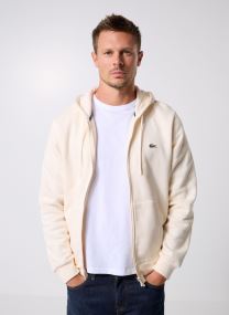 Sweats zippés Sweatshirt homme en molleton homme noir