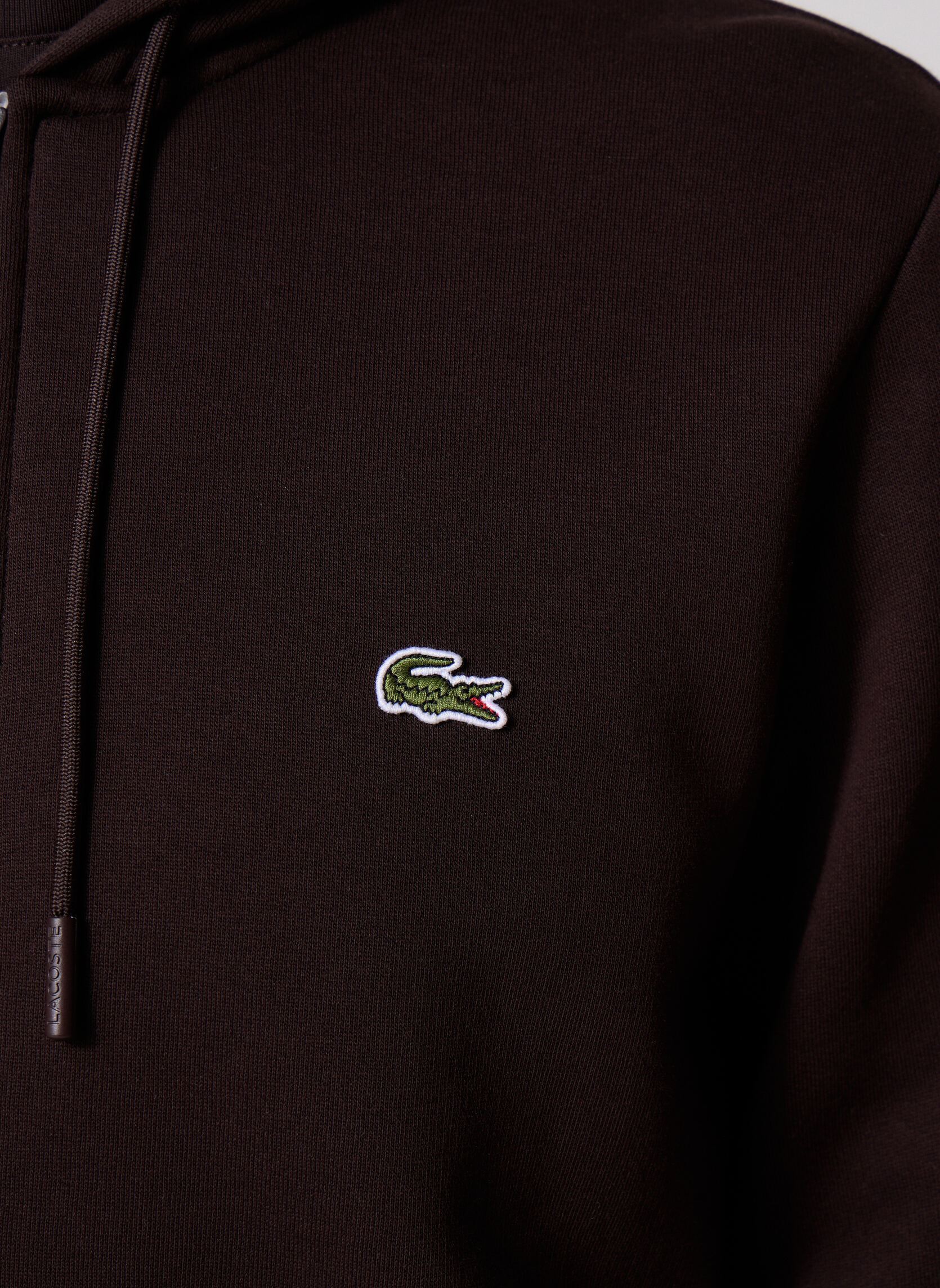 Sweaters met rits Sweatshirt homme en molleton heren bruin Lacoste Sweaters met rits Sweatshirt homme en molleton heren bruin BUFFLE