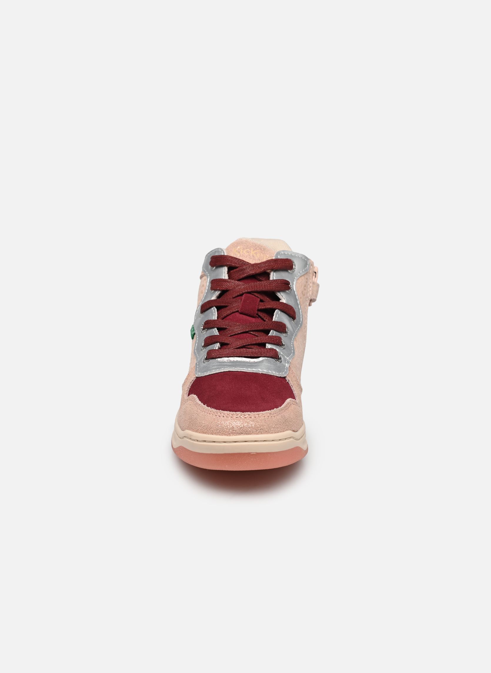 Baskets hautes KICKLAX fille rose Kickers Baskets hautes KICKLAX fille rose ROSE BORDEAUX LEOPARD