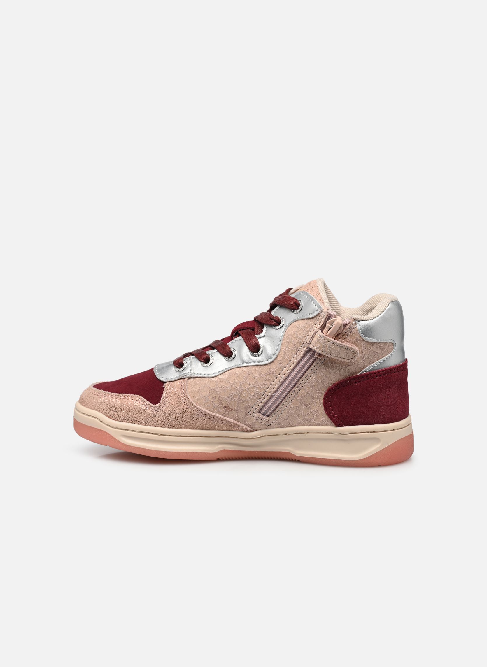 Baskets hautes KICKLAX fille rose Kickers Baskets hautes KICKLAX fille rose ROSE BORDEAUX LEOPARD