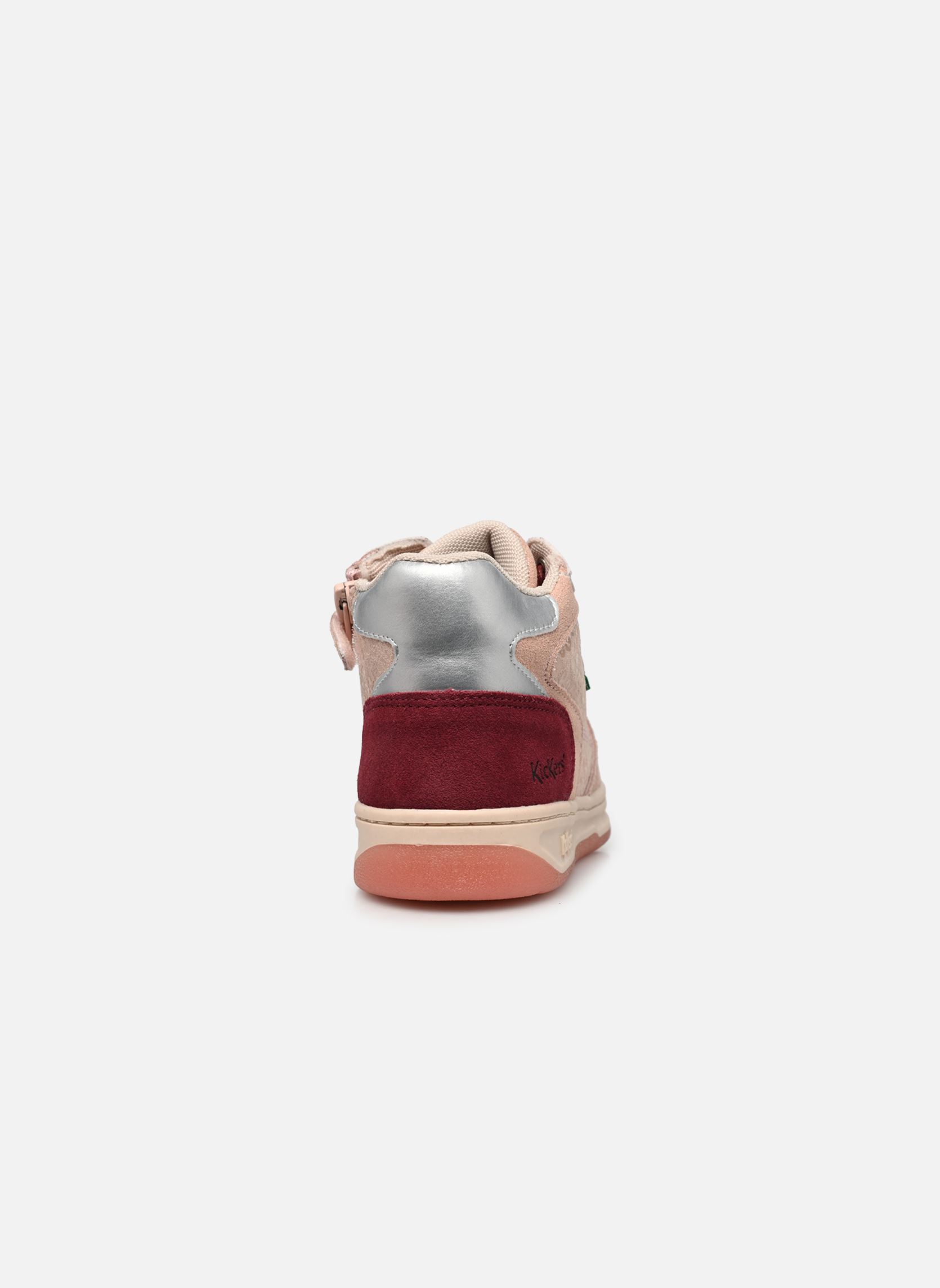 Baskets hautes KICKLAX fille rose Kickers Baskets hautes KICKLAX fille rose ROSE BORDEAUX LEOPARD