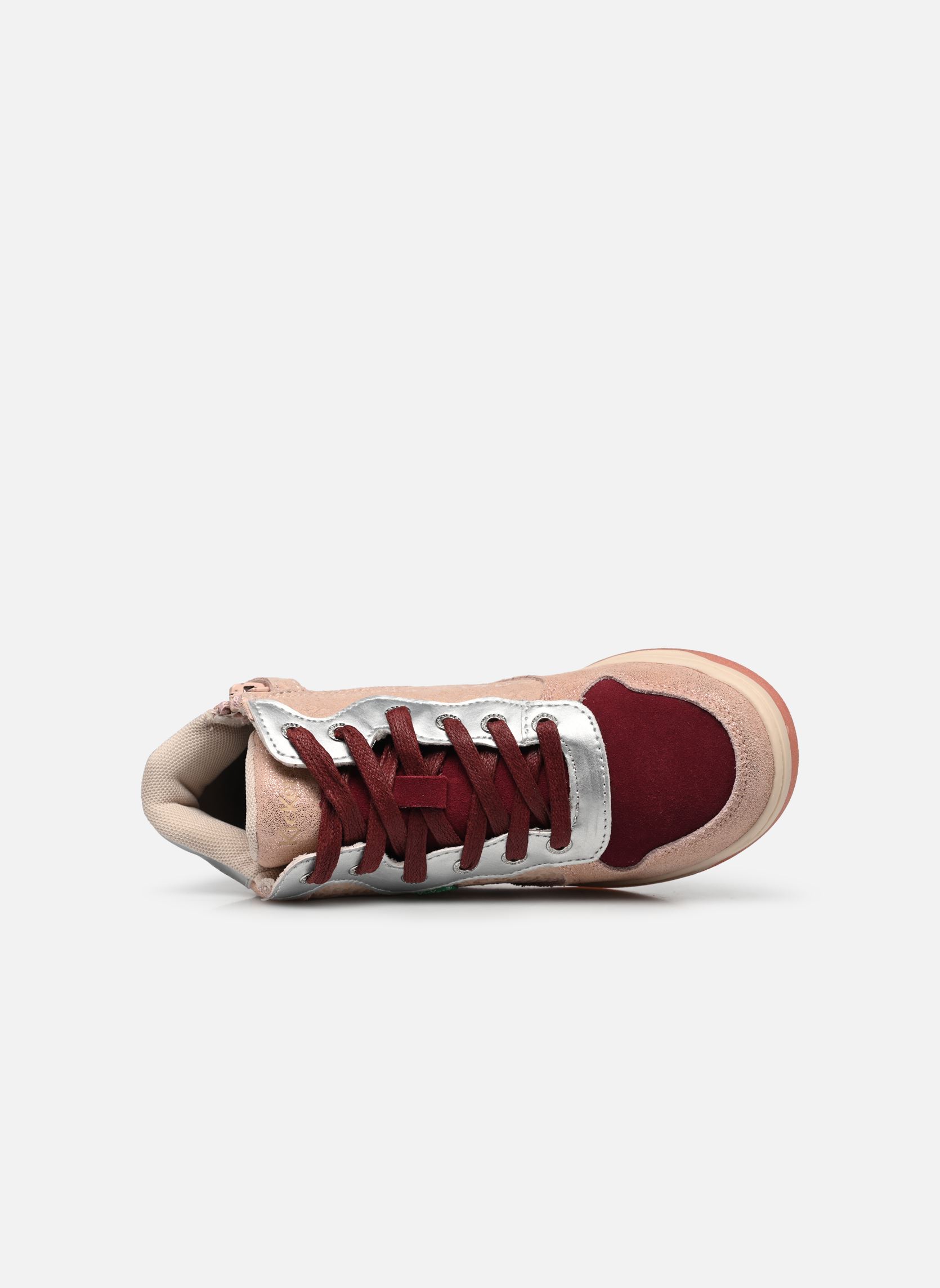 Baskets hautes KICKLAX fille rose Kickers Baskets hautes KICKLAX fille rose ROSE BORDEAUX LEOPARD