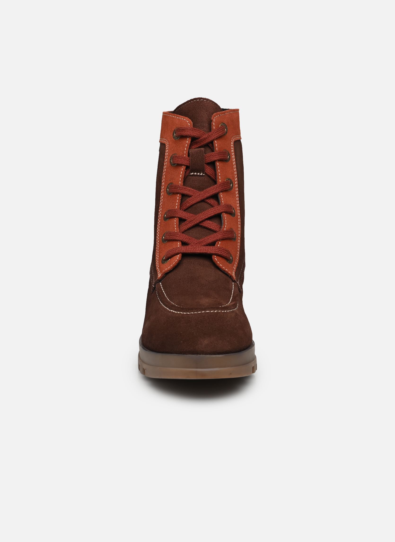Veterlaarsjes KICK HELLO dames bruin Kickers Veterlaarsjes KICK HELLO dames bruin MARRON/ORANGE ROUILLE