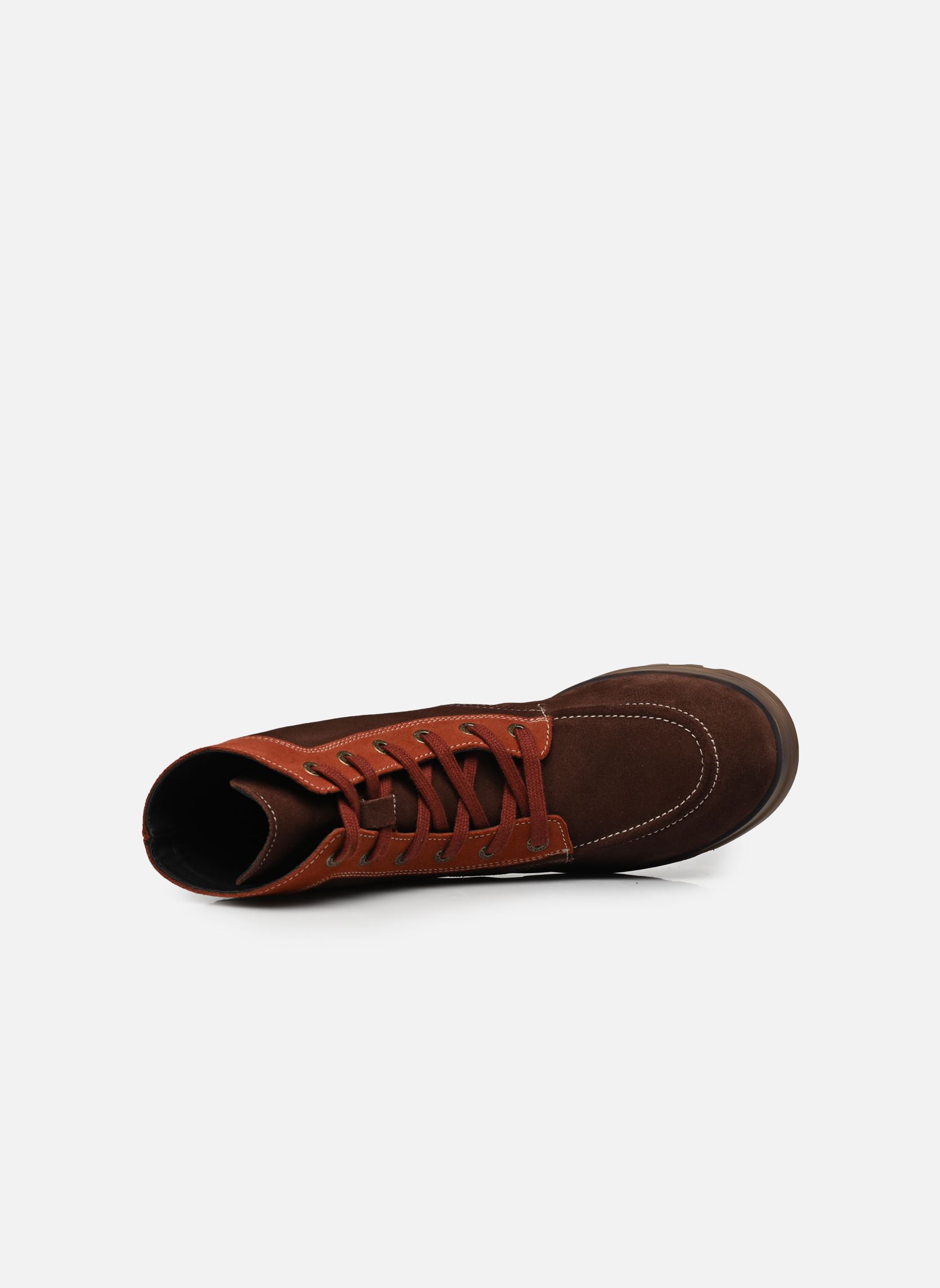 Veterlaarsjes KICK HELLO dames bruin Kickers Veterlaarsjes KICK HELLO dames bruin MARRON/ORANGE ROUILLE