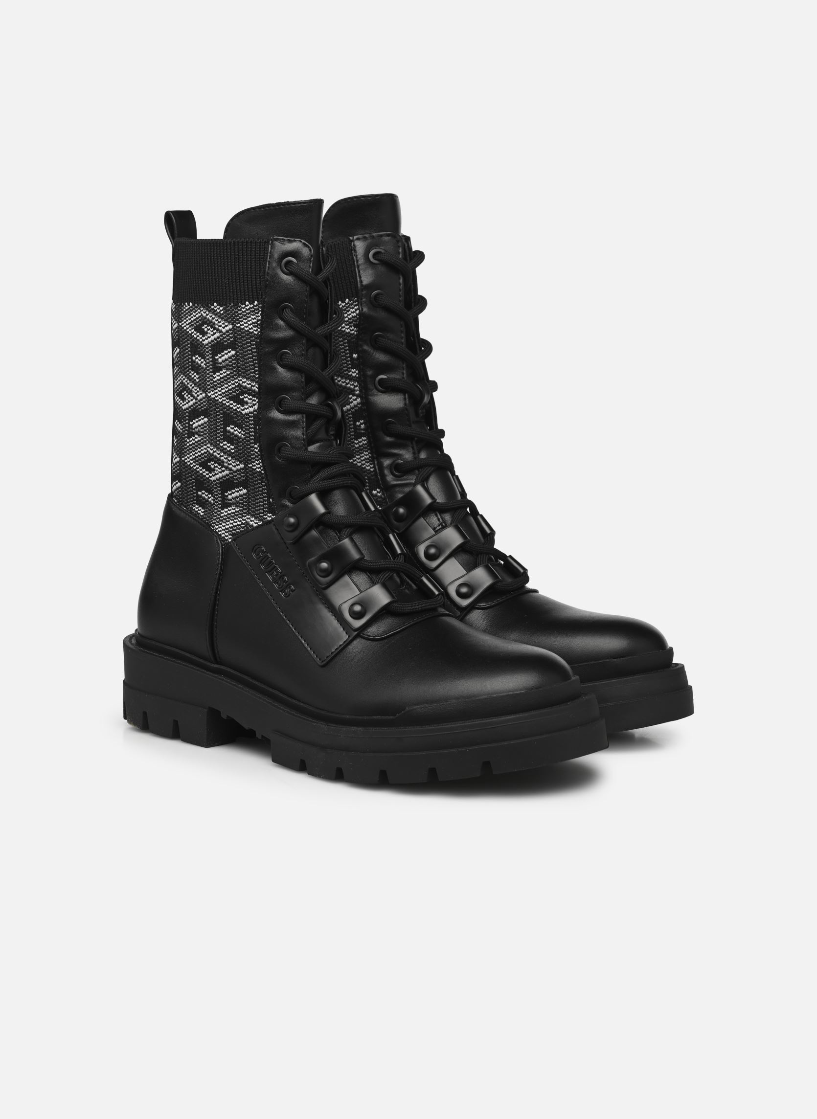 Geschnürte Stiefeletten ODALIS damen schwarz Guess Geschnürte Stiefeletten ODALIS damen schwarz Black