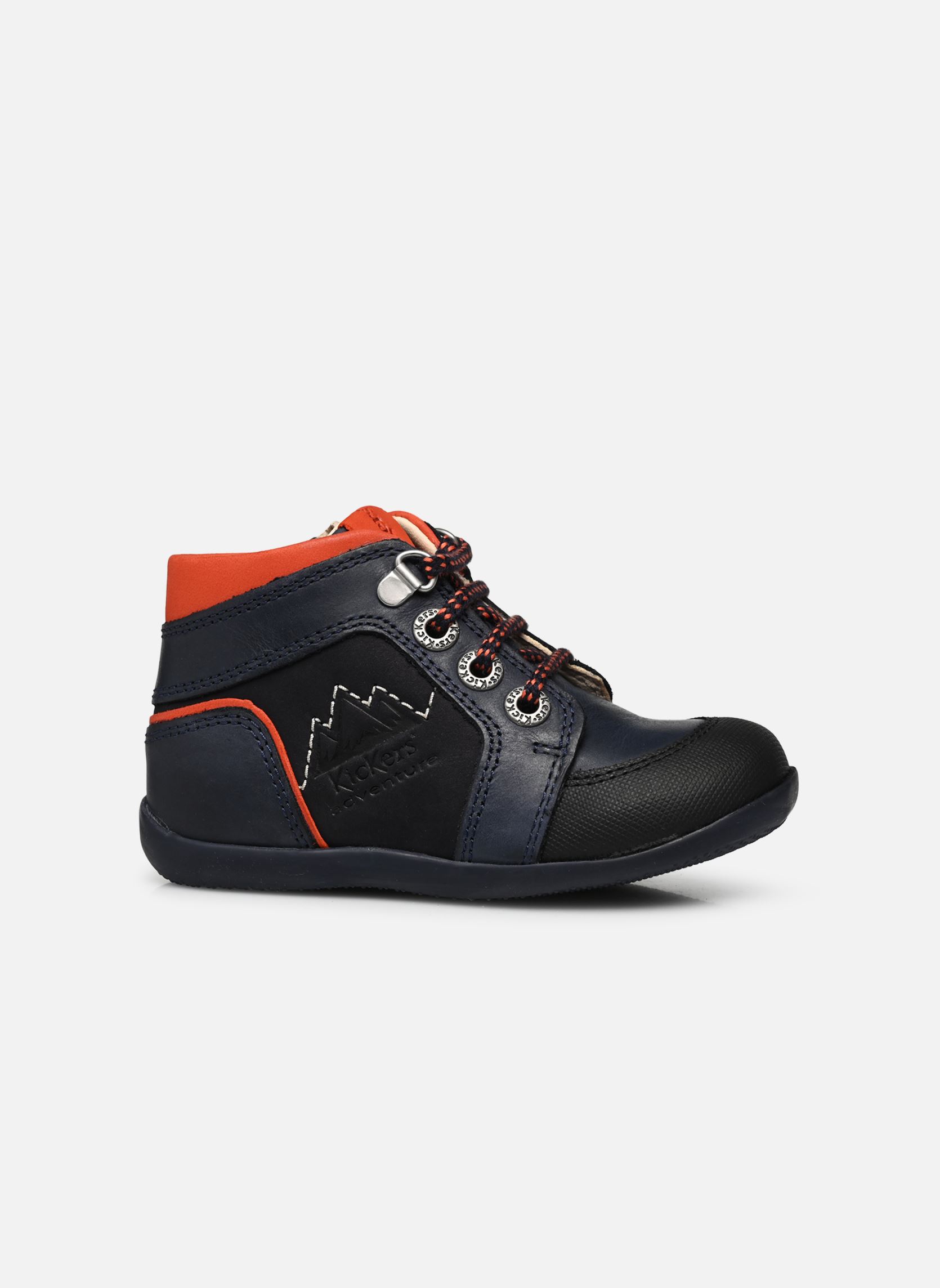 Schuhe für die ersten Schritte BINS MOUNTAIN jungen blau Kickers Schuhe für die ersten Schritte BINS MOUNTAIN jungen blau MARINE ORANGE