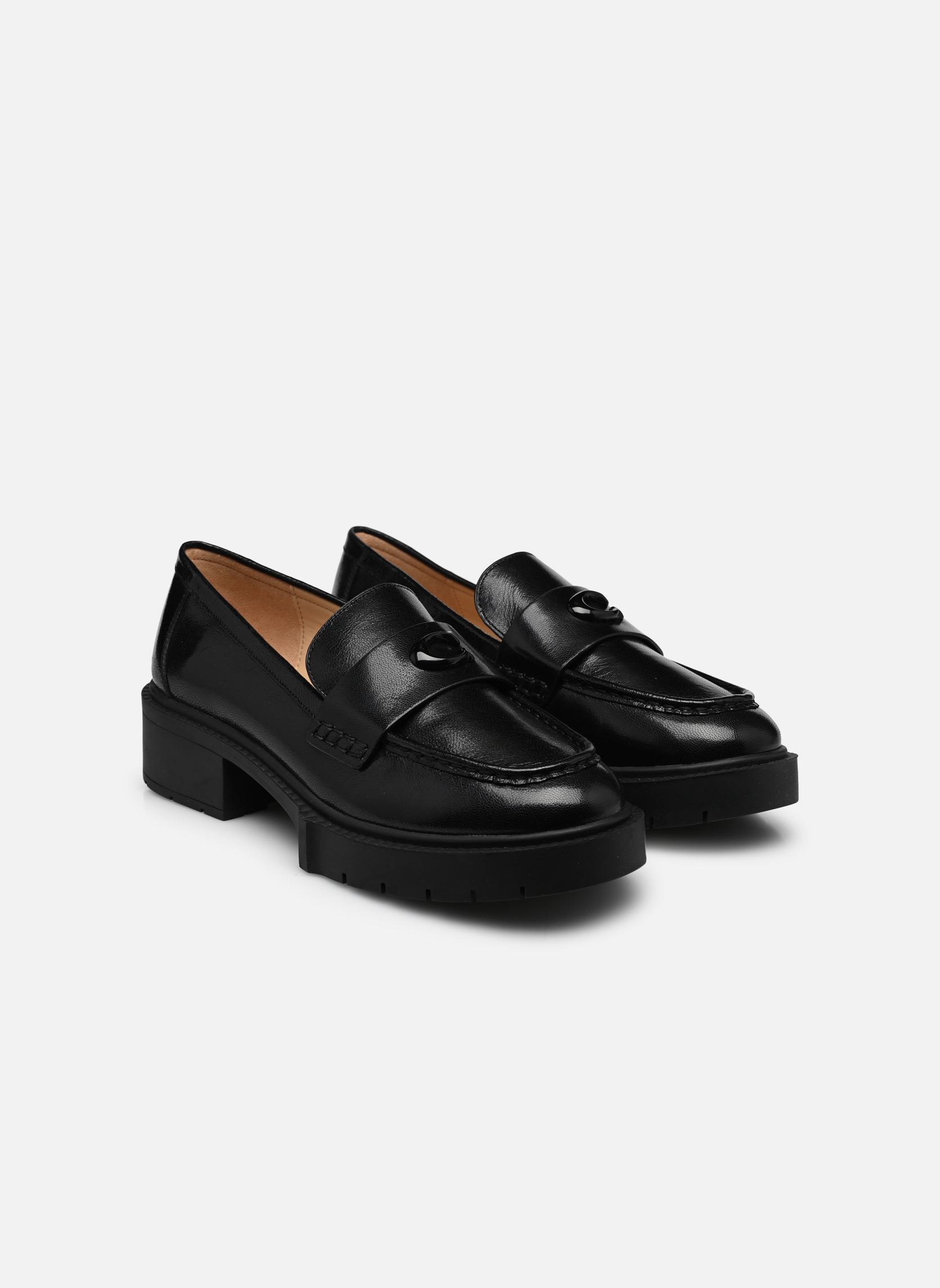 Mocassins Leah Leather Loafer Pump femme noir Coach Mocassins Leah Leather Loafer Pump femme noir BLACK