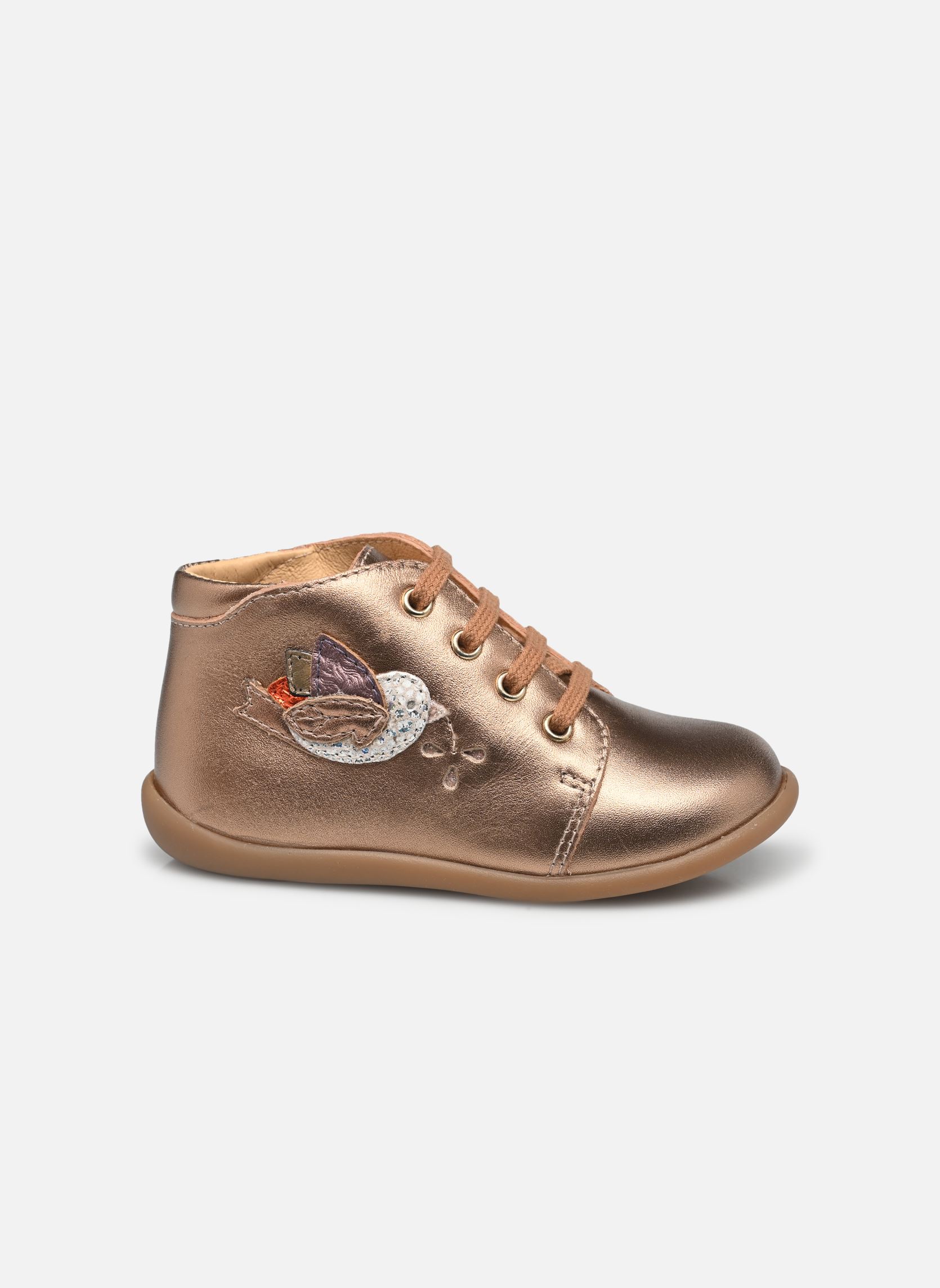 Chaussures premiers pas STAND-UP BIRD fille rose Pom d Api Chaussures premiers pas STAND-UP BIRD fille rose COPPER