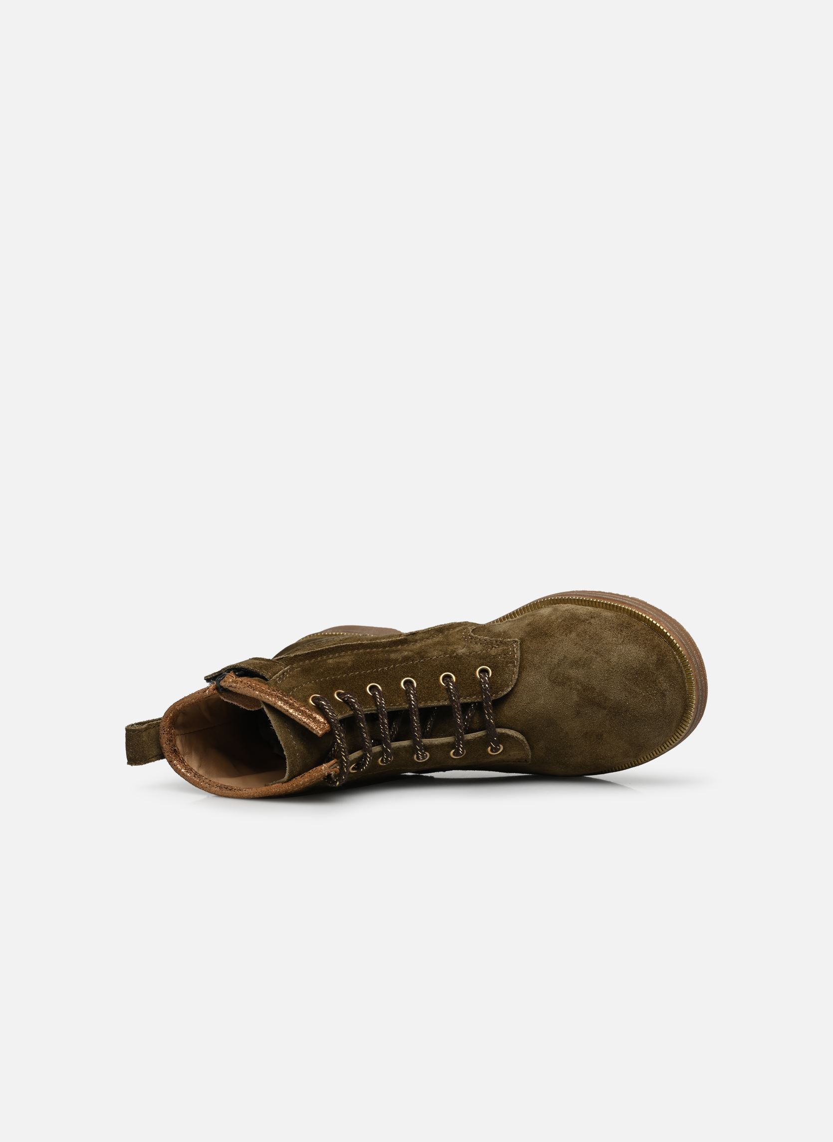 Stiefeletten / Ankle Boots TRIP-ROLLS HI LACE mädchen grün Pom d Api Stiefeletten / Ankle Boots TRIP-ROLLS HI LACE mädchen grün OLIVE - BRONZE