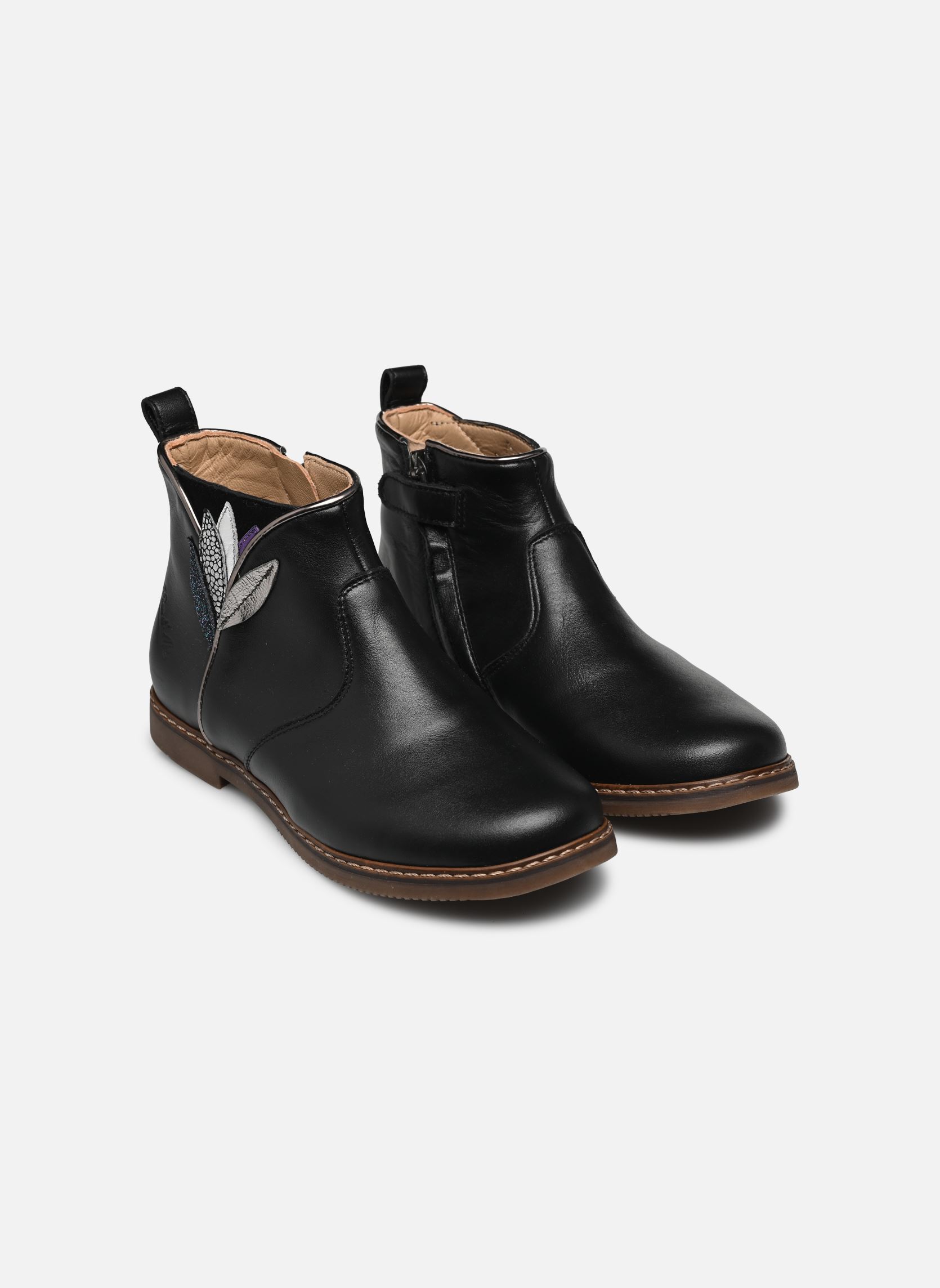 Stiefeletten / Ankle Boots CITY FLORA mädchen schwarz Pom d Api Stiefeletten / Ankle Boots CITY FLORA mädchen schwarz NOIR